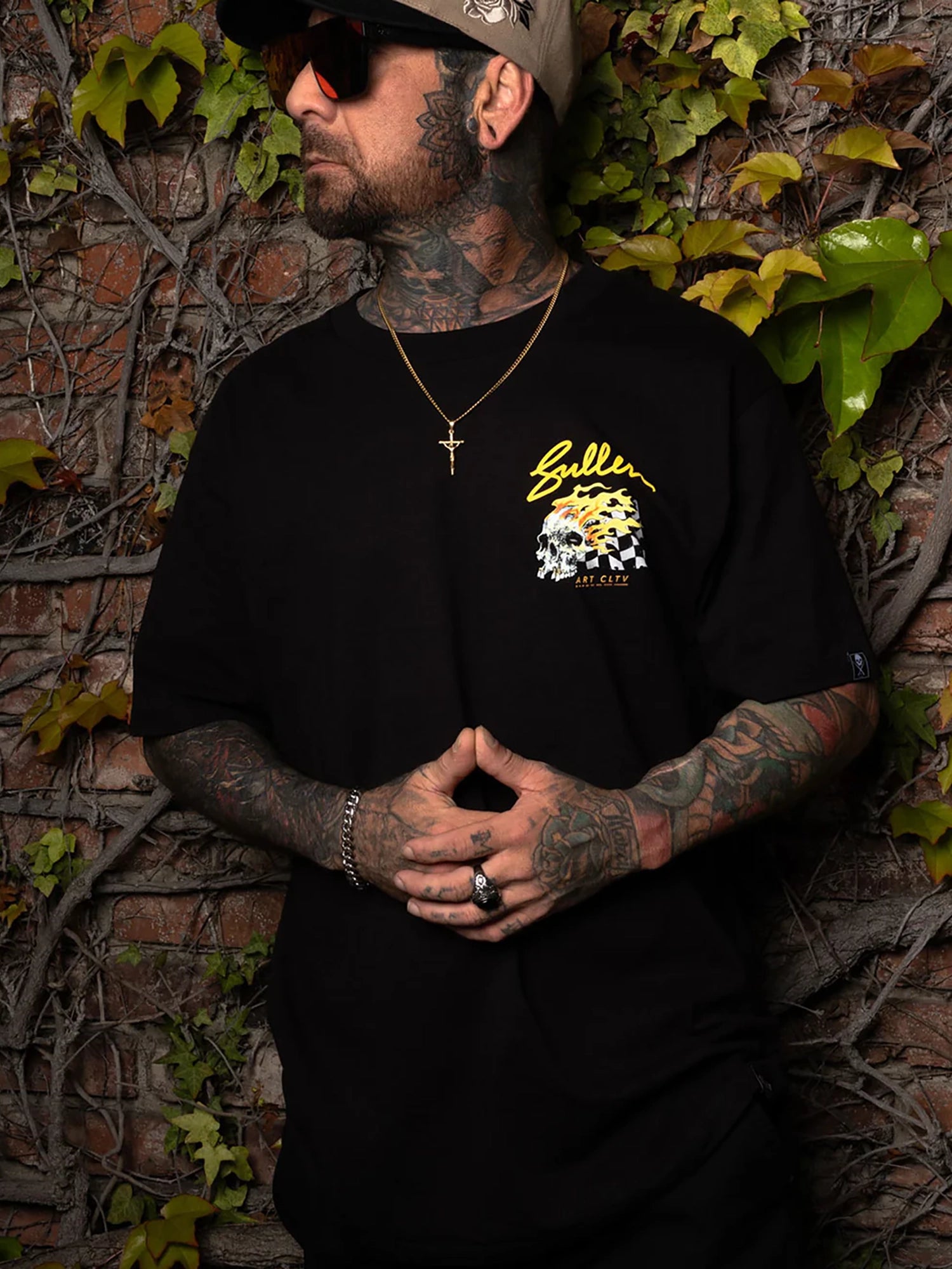 Sullen Men's 1st in Hell Graphic T-shirt - Black by Vulcinity