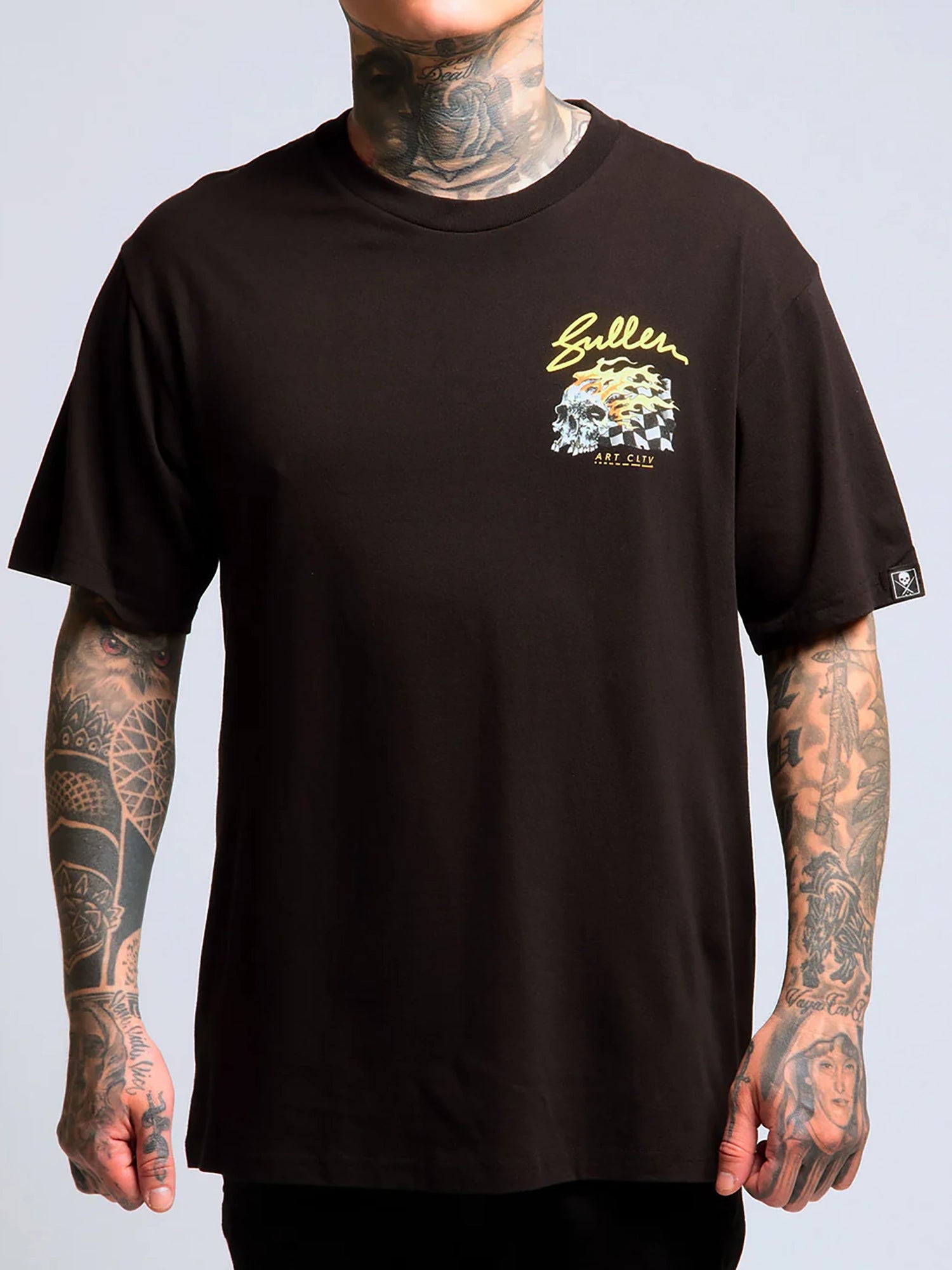 Sullen Men's 1st in Hell Graphic T-shirt - Black by Vulcinity