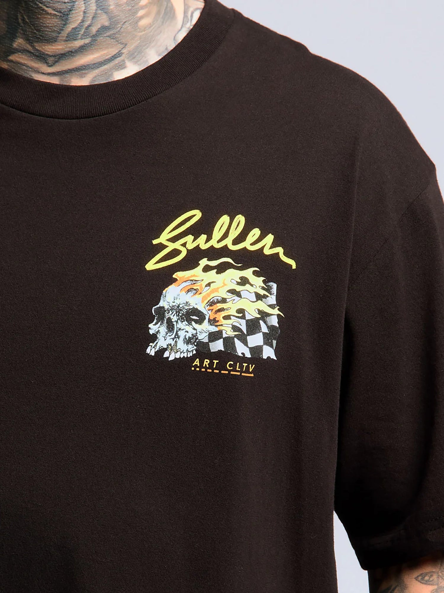 Sullen Men's 1st in Hell Graphic T-shirt - Black by Vulcinity