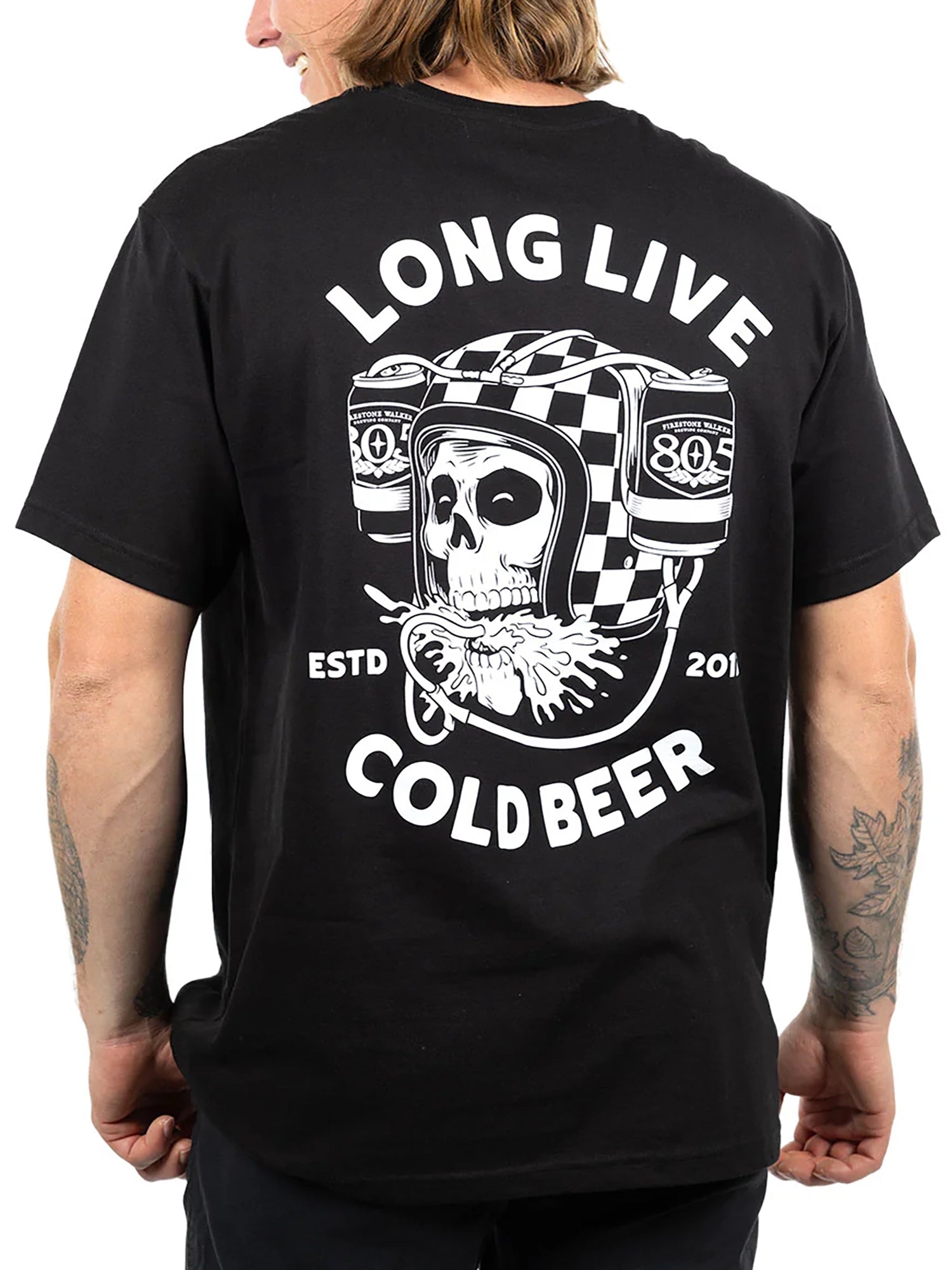 Fasthouse Men's 805 Premier Helmet Head SS Tee - Black