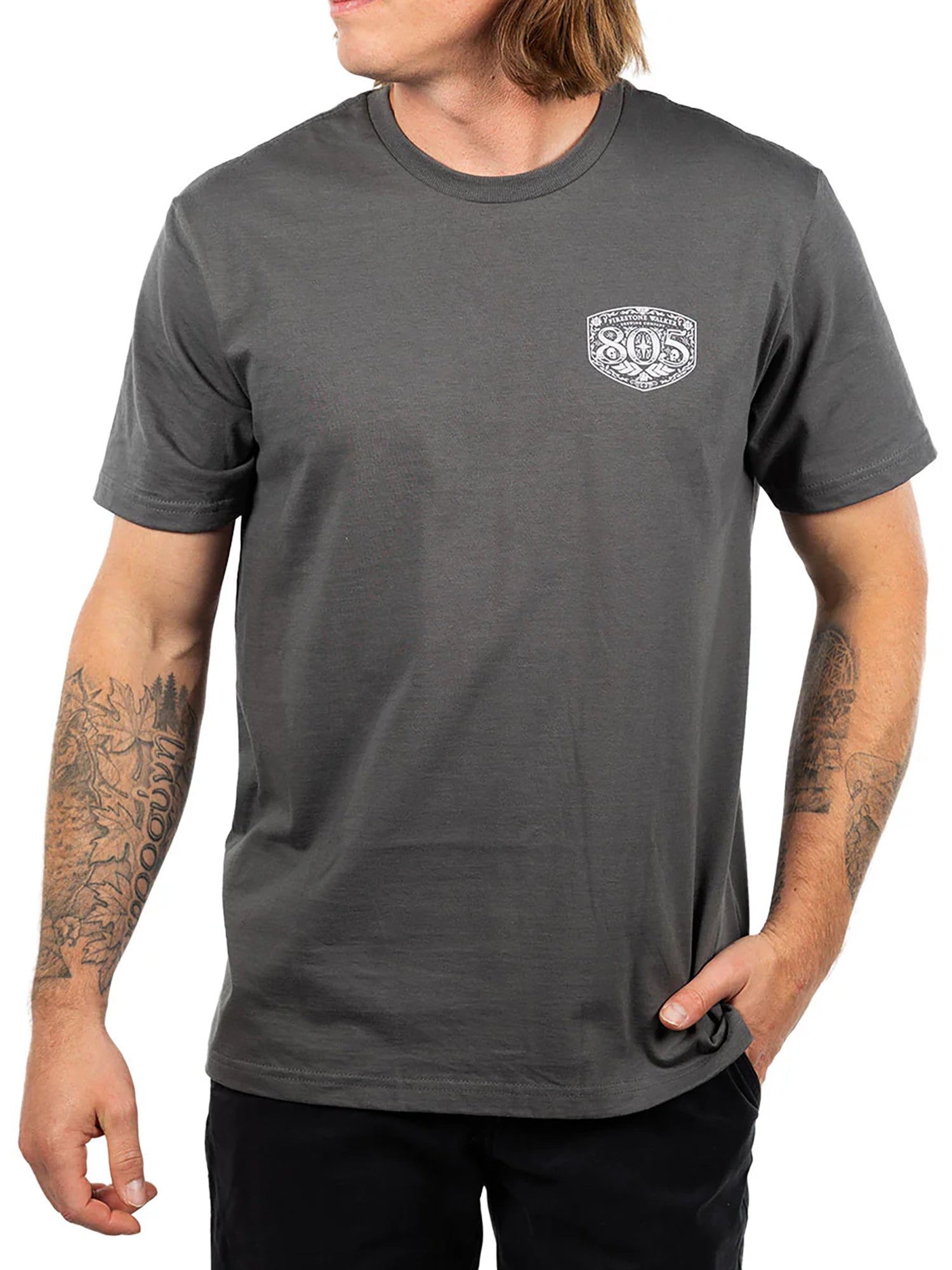 Fasthouse Men's 805 Premier Herencia SS Tee - Heavy Metal