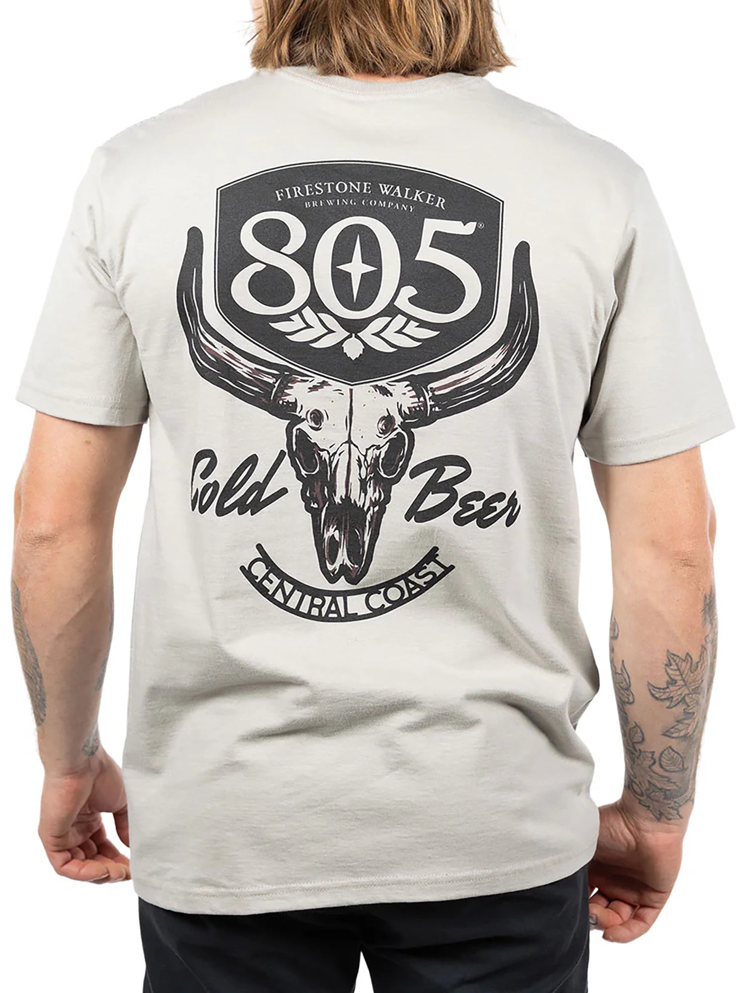 Fasthouse Men's 805 Premier Outlaw SS Tee - Light Gray