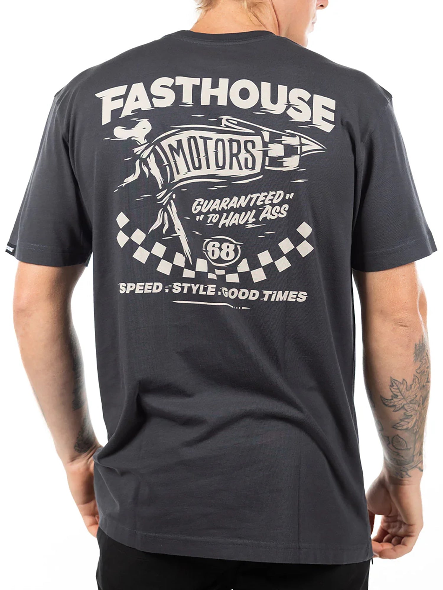 Fasthouse Men's All Out Graphic T-shirt - Graphite Black by FASTHOUSE