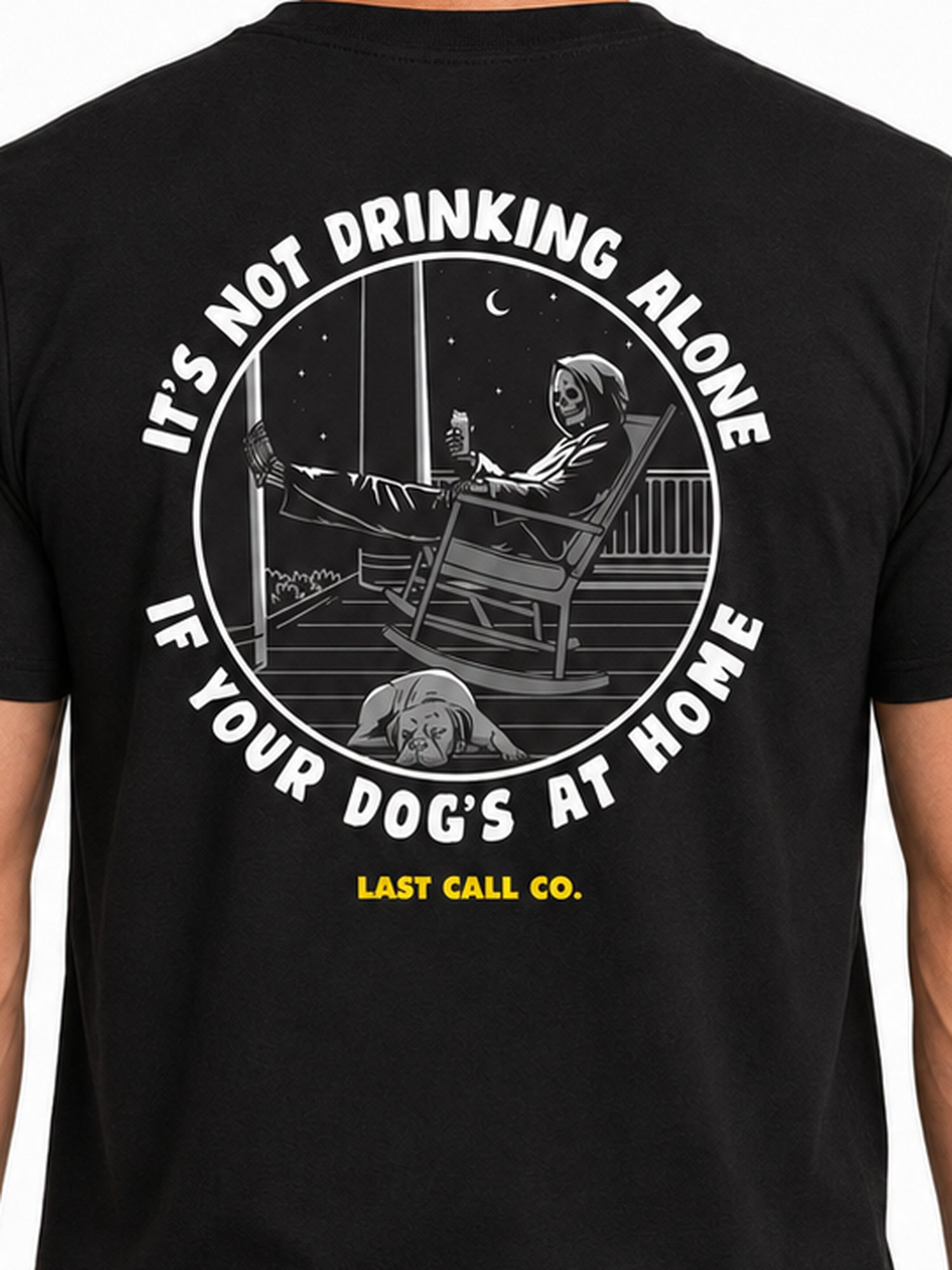 Last Call Co Alone Men's Graphic T-shirt - Black