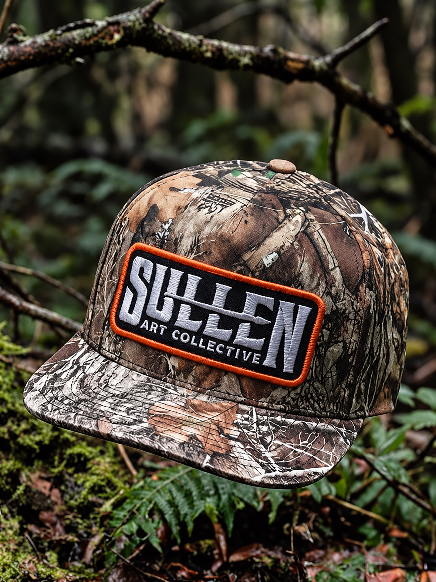 Sullen Men's Blind Snapback Hat - Camo/Orange