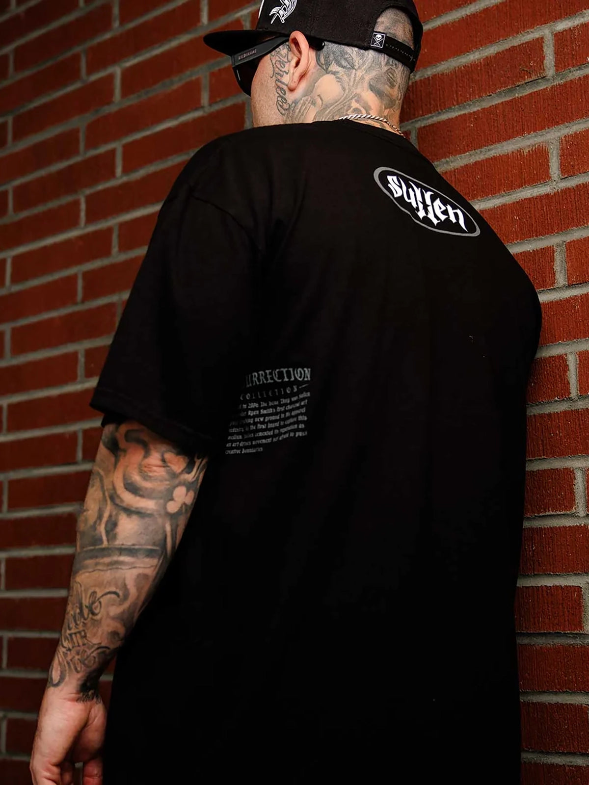 Jet Black Sullen Bone Thug 1 Ton T-shirt - lifestyle view