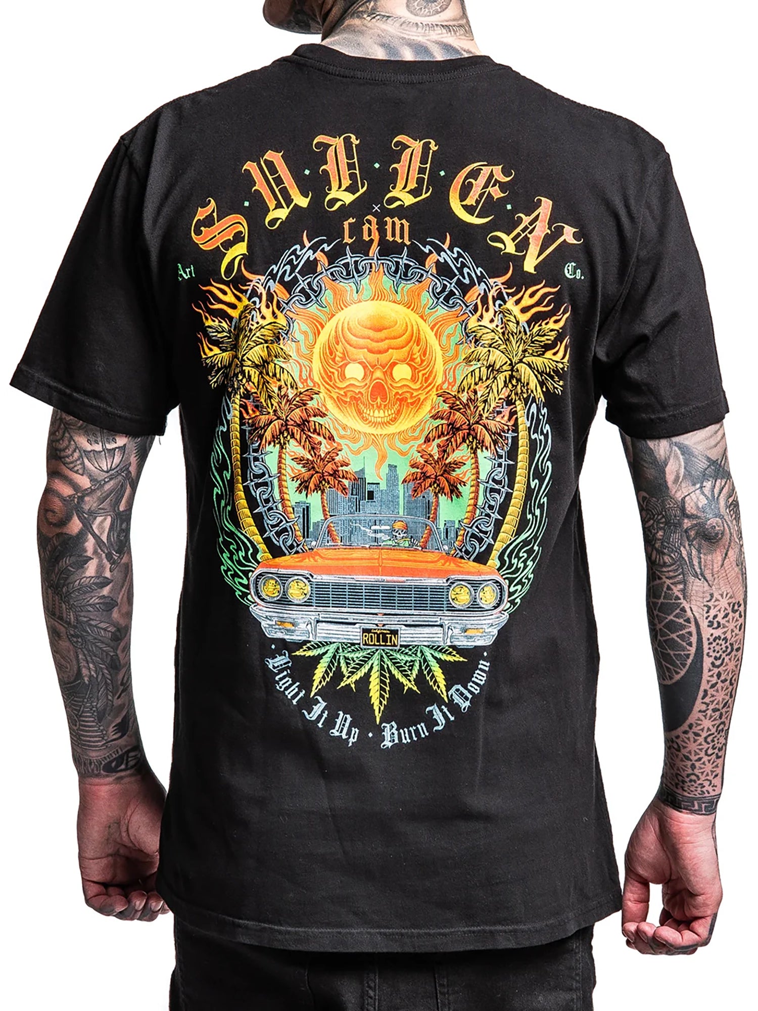 Sullen Men's Burn It Down Premium Tee - Jet Black by Sullen