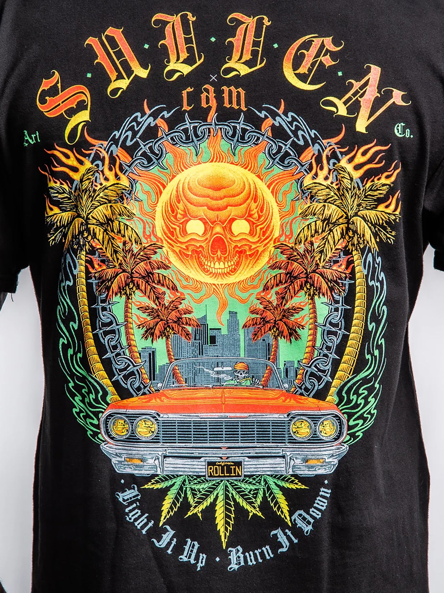 Sullen Men's Burn It Down Premium Tee - Jet Black by Sullen