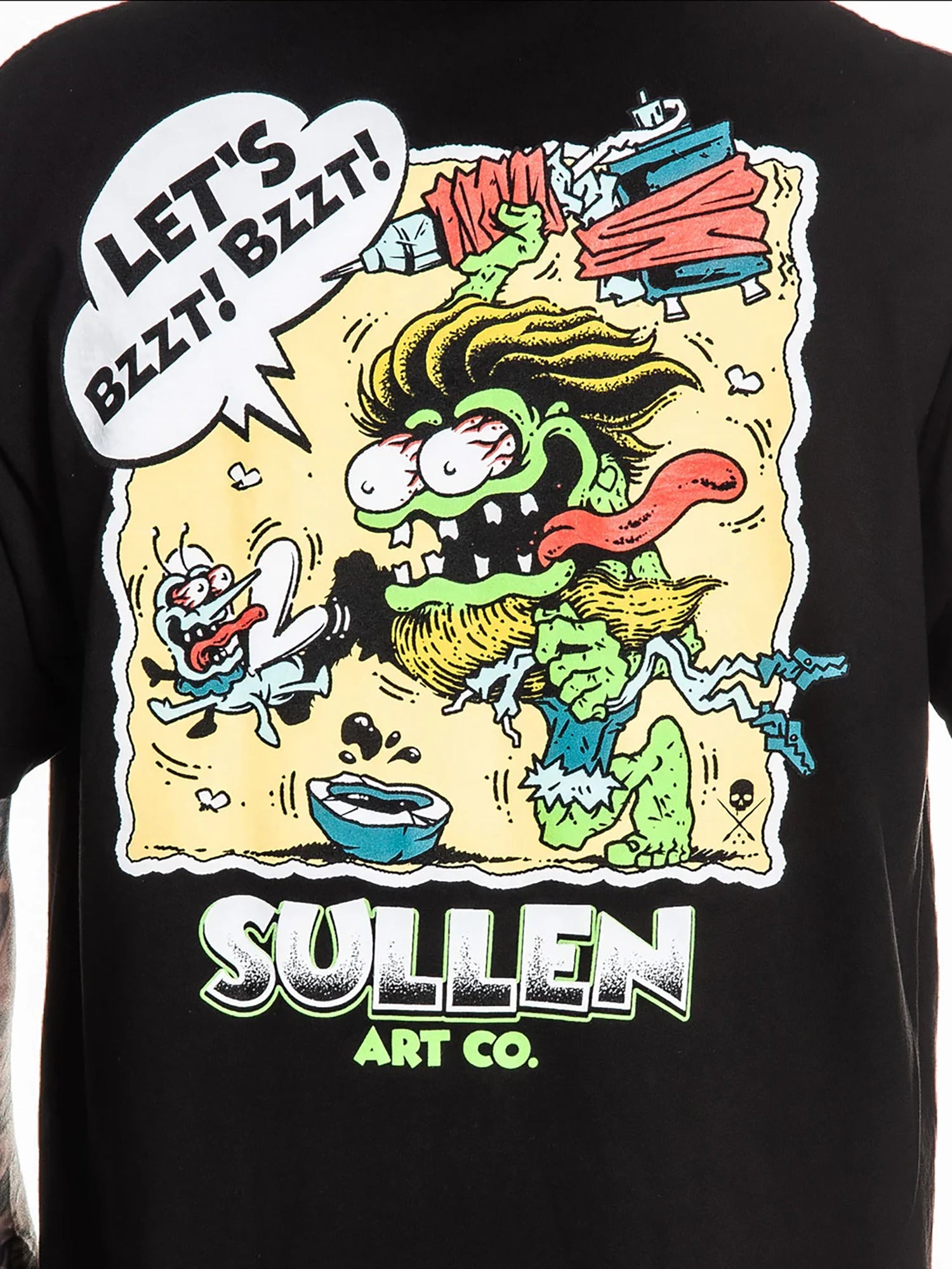 Sullen Men's Bzzt Bzzt One Ton Graphic Tee - Jet Black