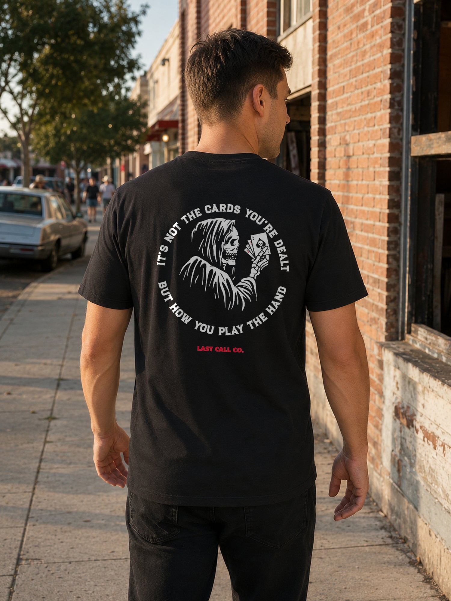 Last Call Co Cards Men's Graphic T-shirt - Black