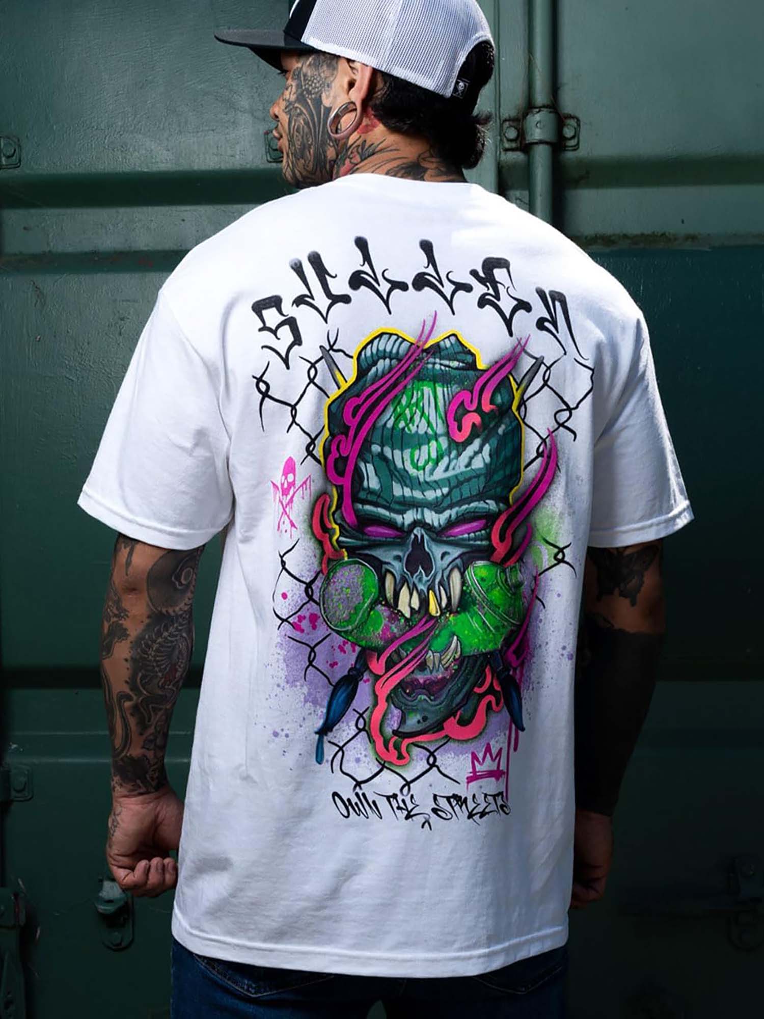 Sullen Men's Chemical Swirl Graphic T-shirt - White by Sullen