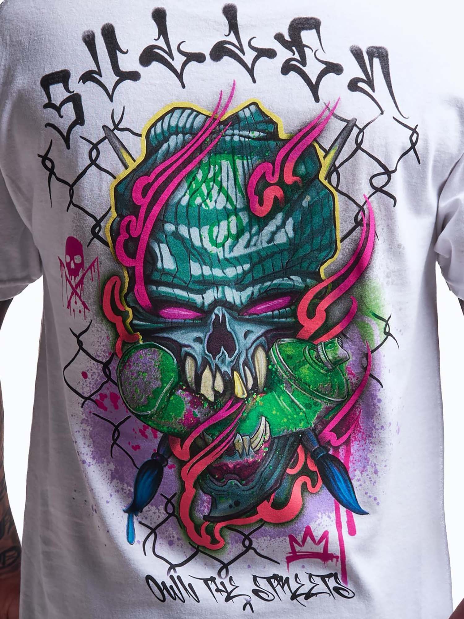 Sullen Men's Chemical Swirl Graphic T-shirt - White – Tan, graphic detail