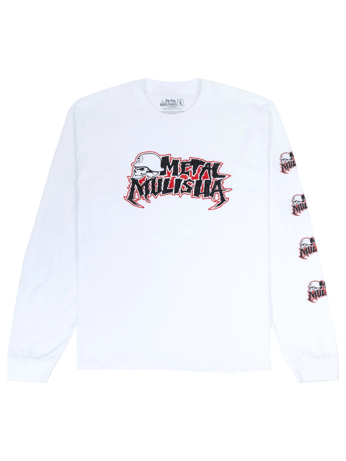 Metal Mulisha Corpo Fang white long sleeve T-shirt showing the Corpo Fang artwork