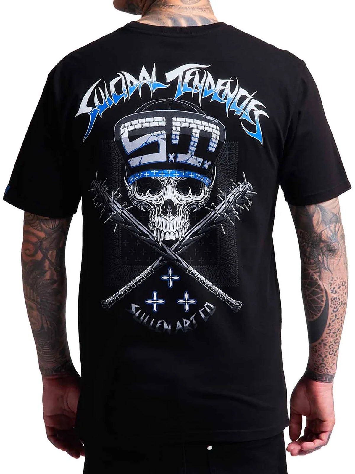 Sullen x Suicidal Tendencies Men's Cyco Badge Premium Graphic T-shirt - Jet Black