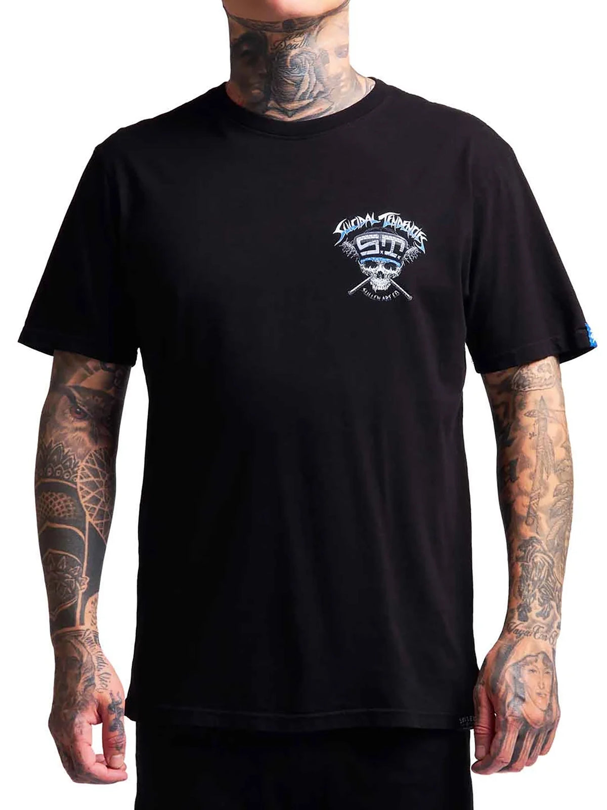 Sullen x Suicidal Tendencies Men's Cyco Badge Premium Graphic T-shirt - Jet Black