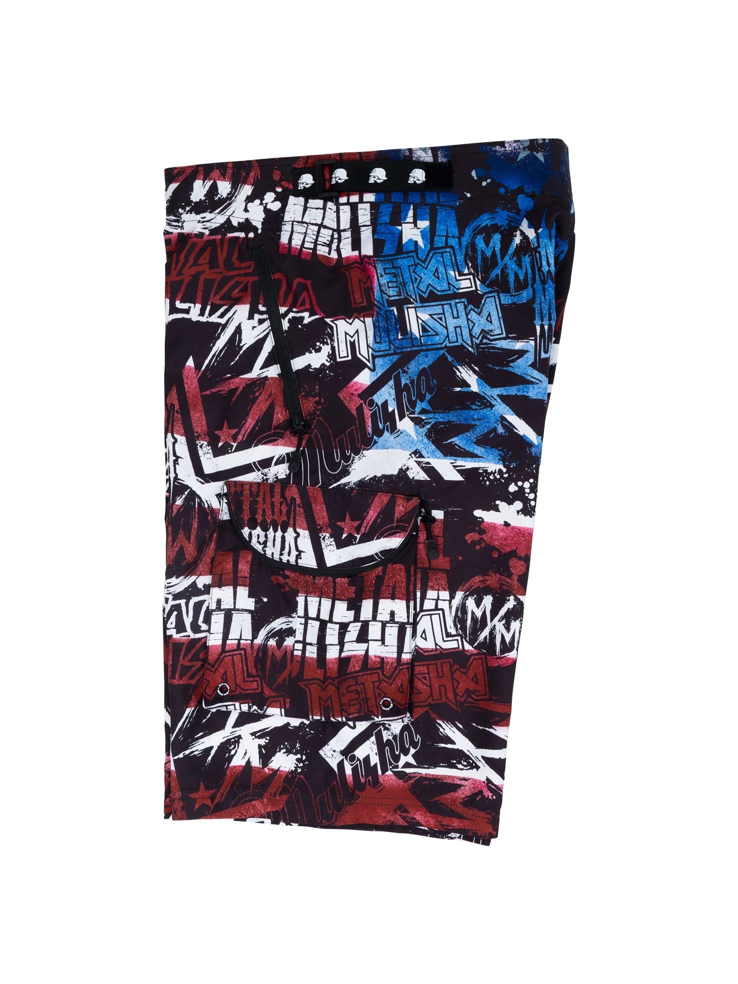Metal Mulisha Men's D - Lush 2 Boardshorts - Red White and Blue by Metal Mulisha