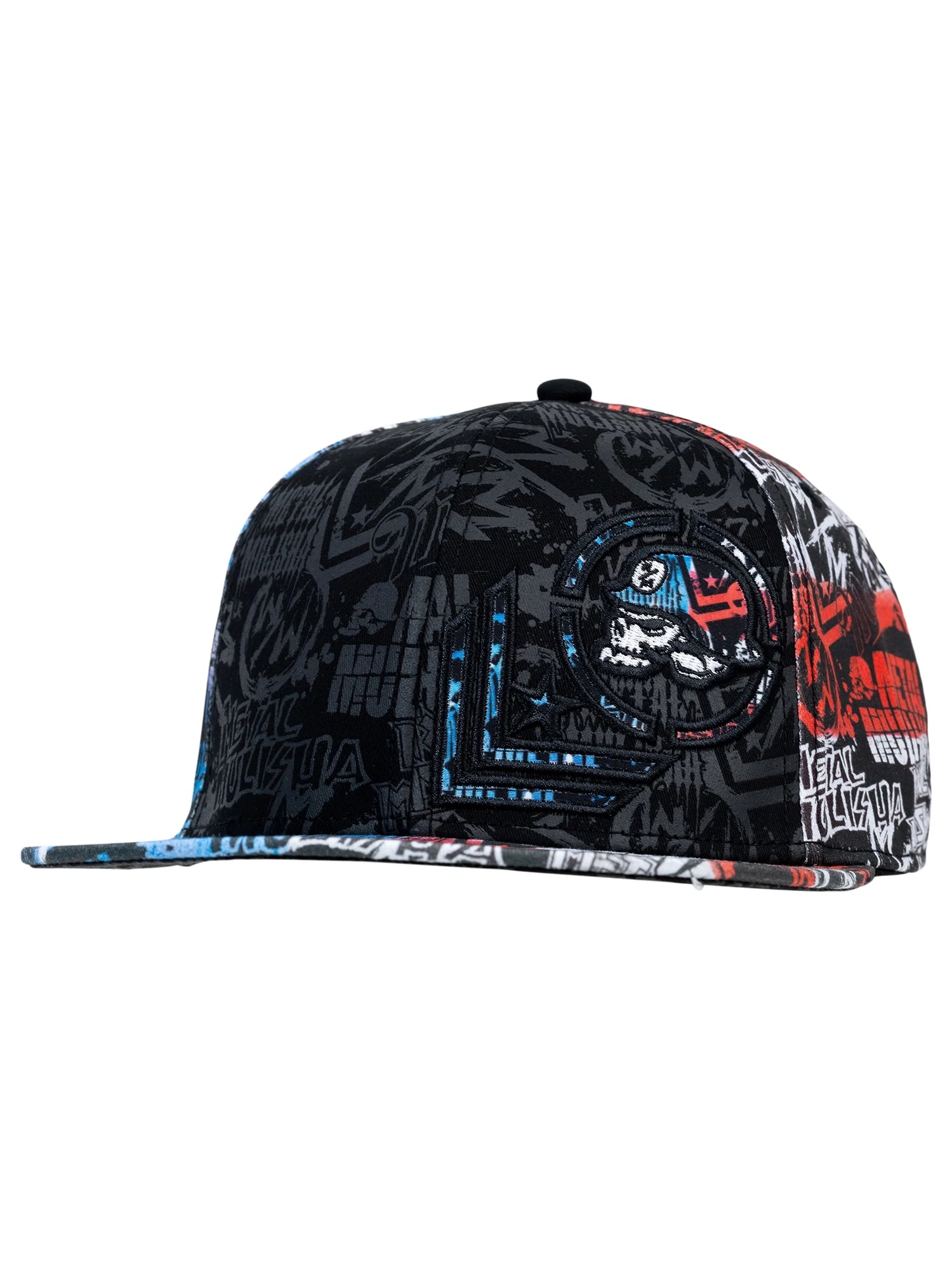 Metal Mulisha Men's D - Lush 2 Flex Hat - Red White and Blue by Metal Mulisha