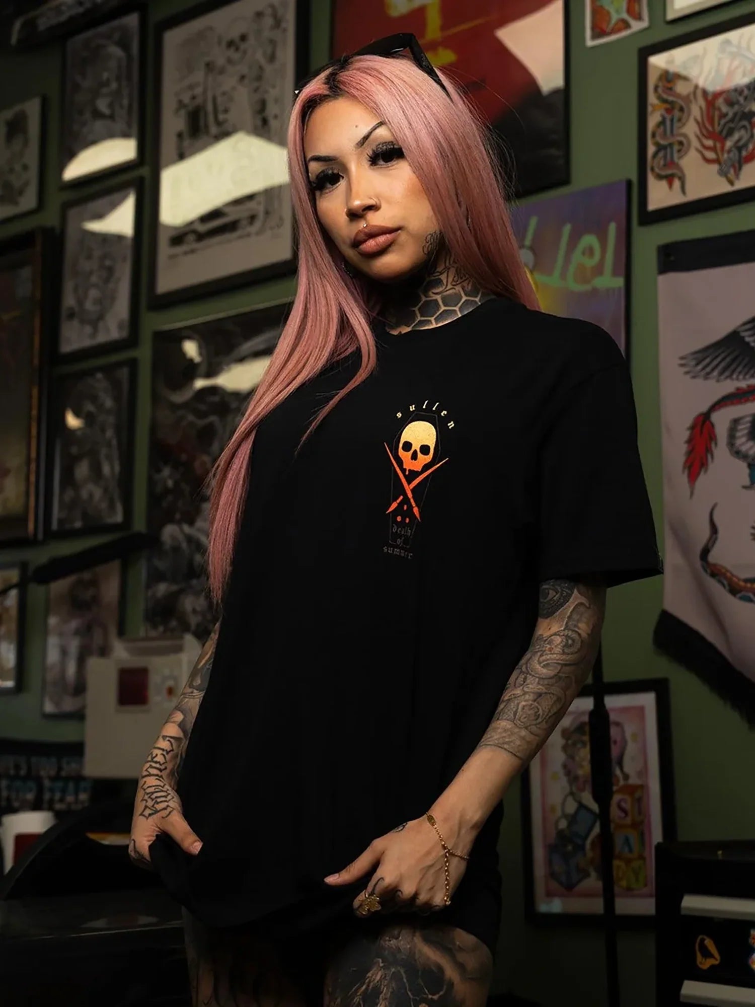 D.O.S. premium tee front lifestyle view