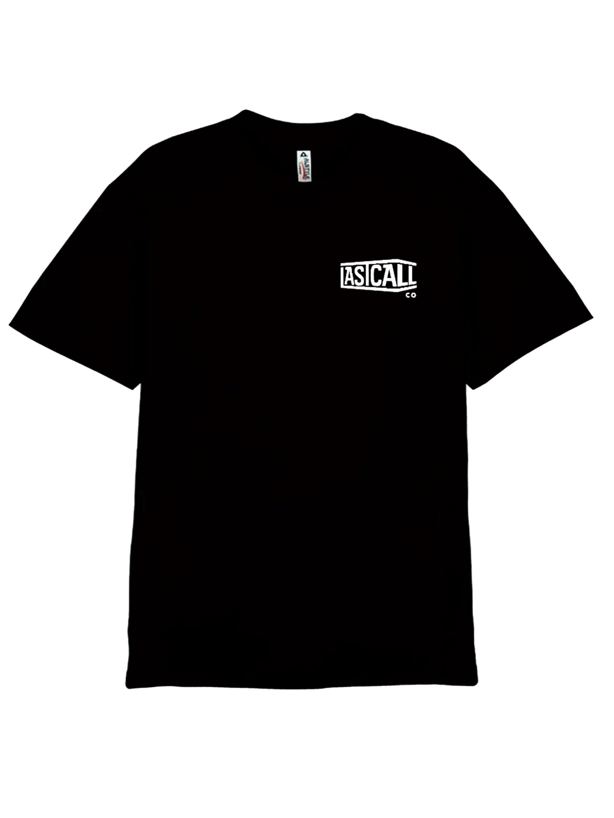 Last Call Co Don't Drink Graphic T-Shirt Black flat front view showing the chest graphic