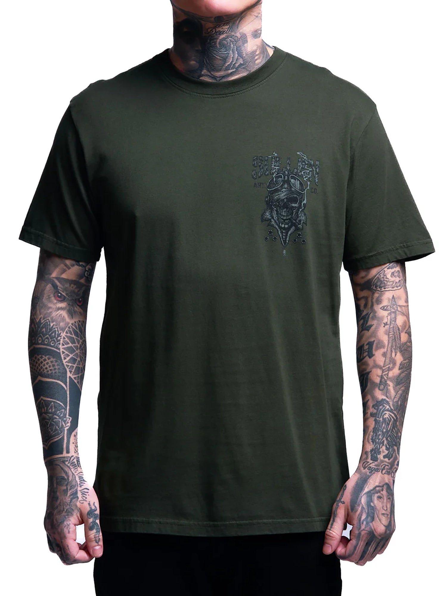 Sullen Men's Fighter Premium Graphic T-shirt - Rifle Green by Sullen