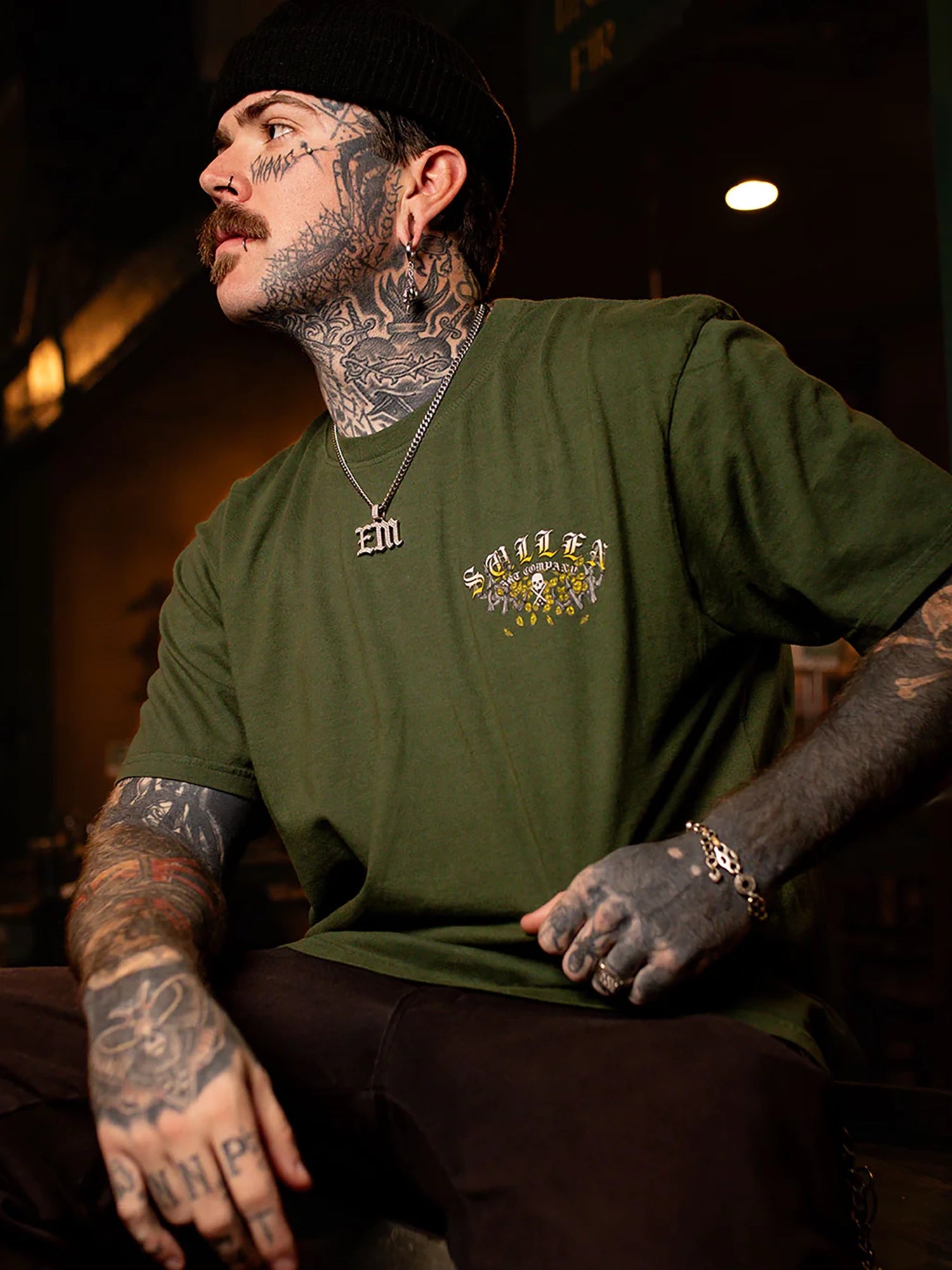 Sullen Men's Forever Lucky Premium Graphic T-shirt - Thyme by Sullen