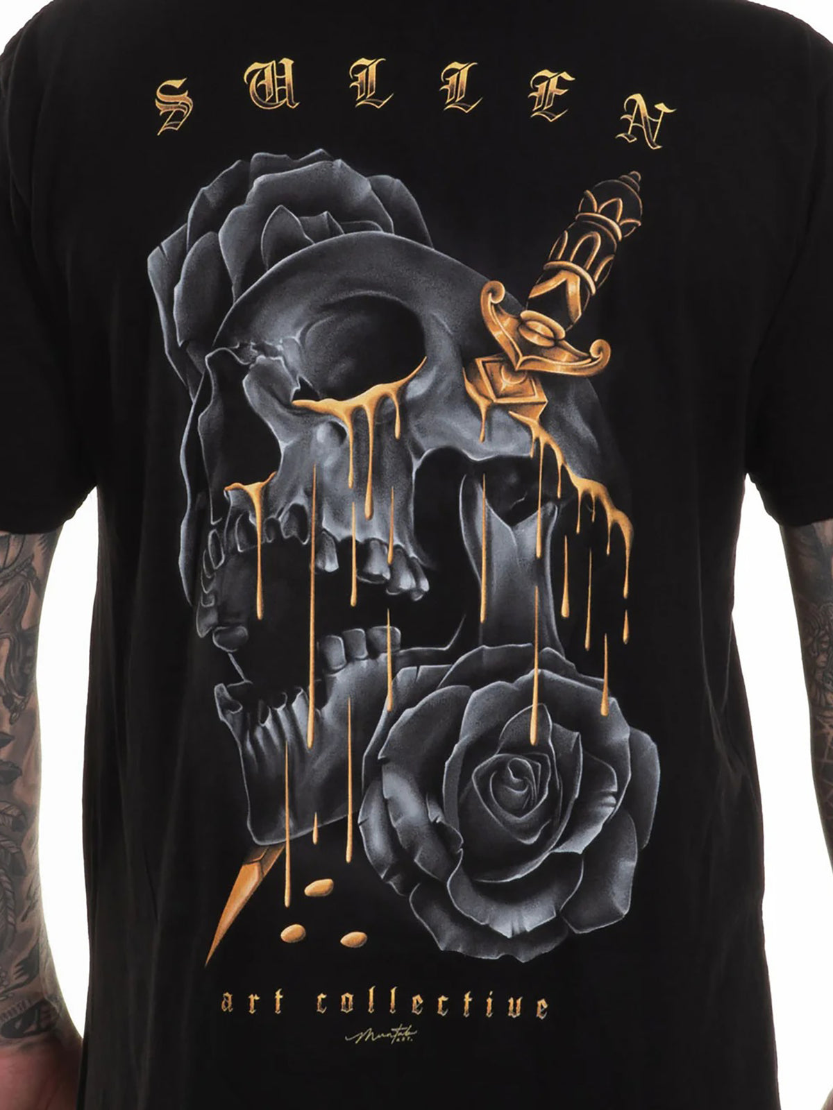 Sullen Men's Golden Tears Premium T-shirt - graphic detail