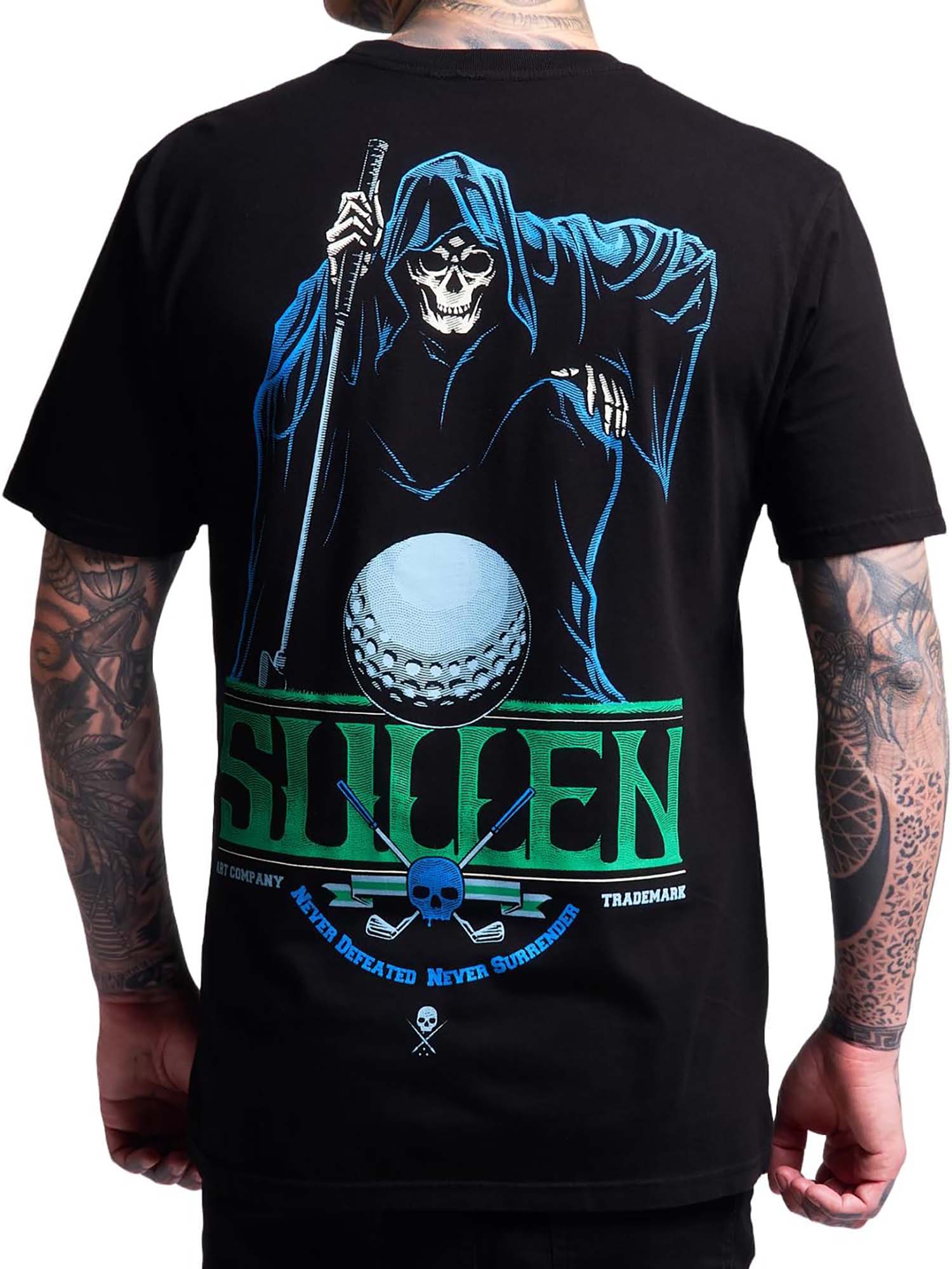 Sullen Men's Golf Grim Premium Graphic T-shirt - Jet Black by Sullen