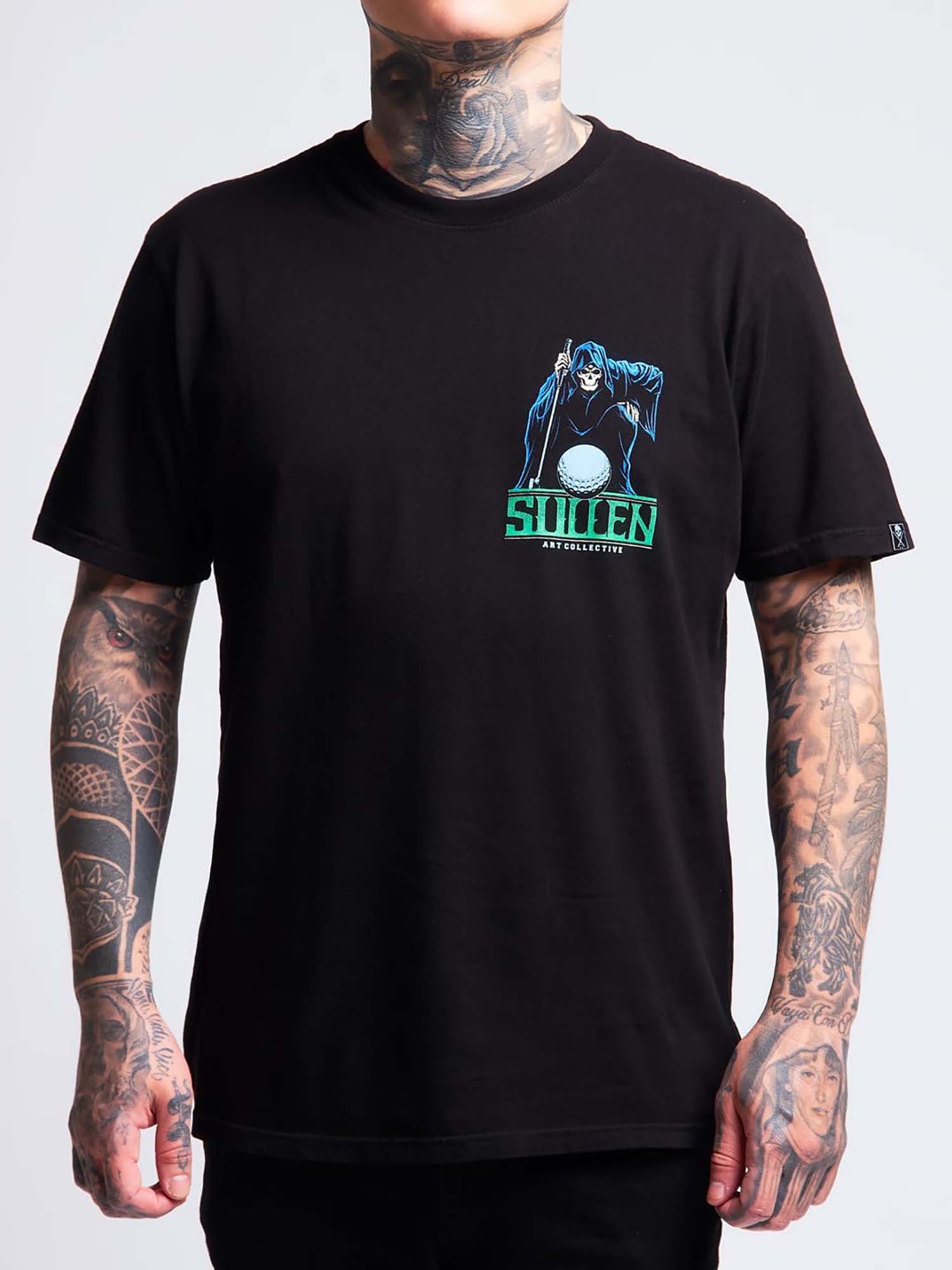 Sullen Men's Golf Grim Premium Graphic T-shirt - Jet Black by Sullen