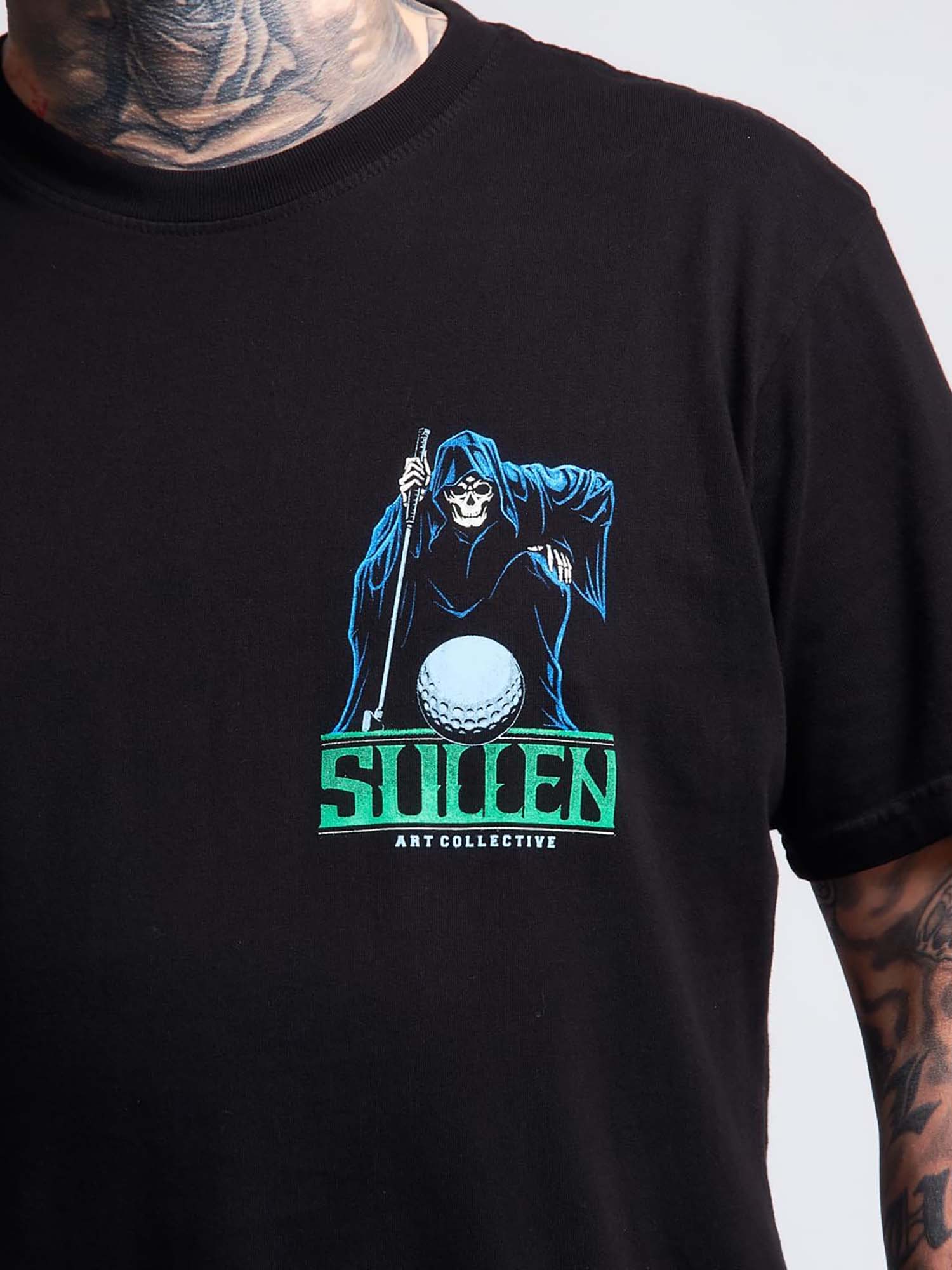 Sullen Men's Golf Grim Premium Graphic T-shirt - Jet Black by Sullen