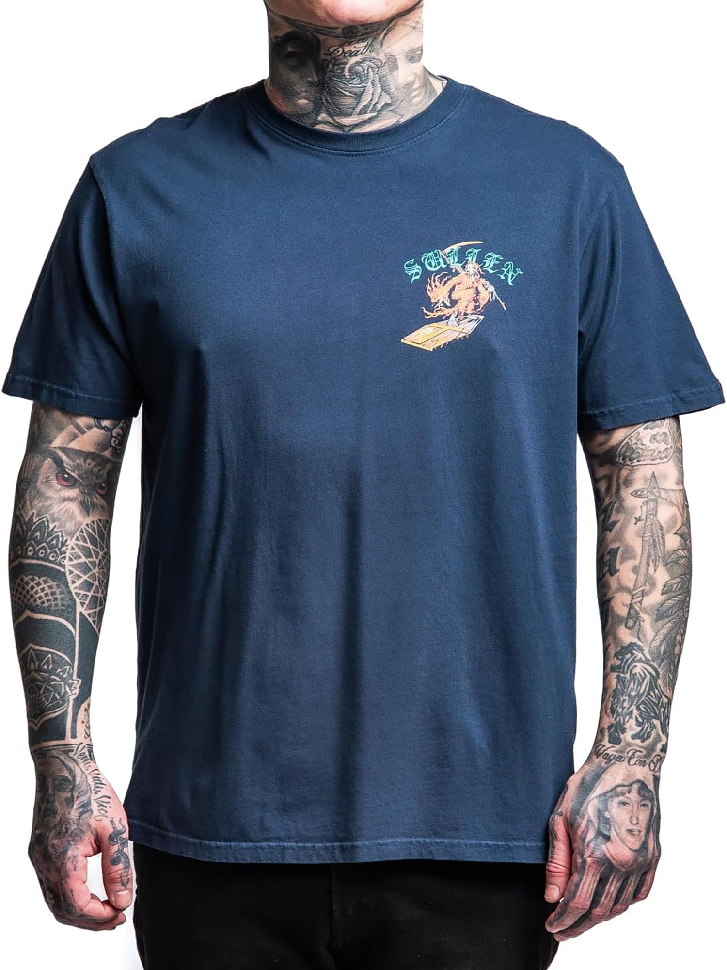 Sullen Men's Grim Surf Div Premium Tee - Moon Indigo by Sullen