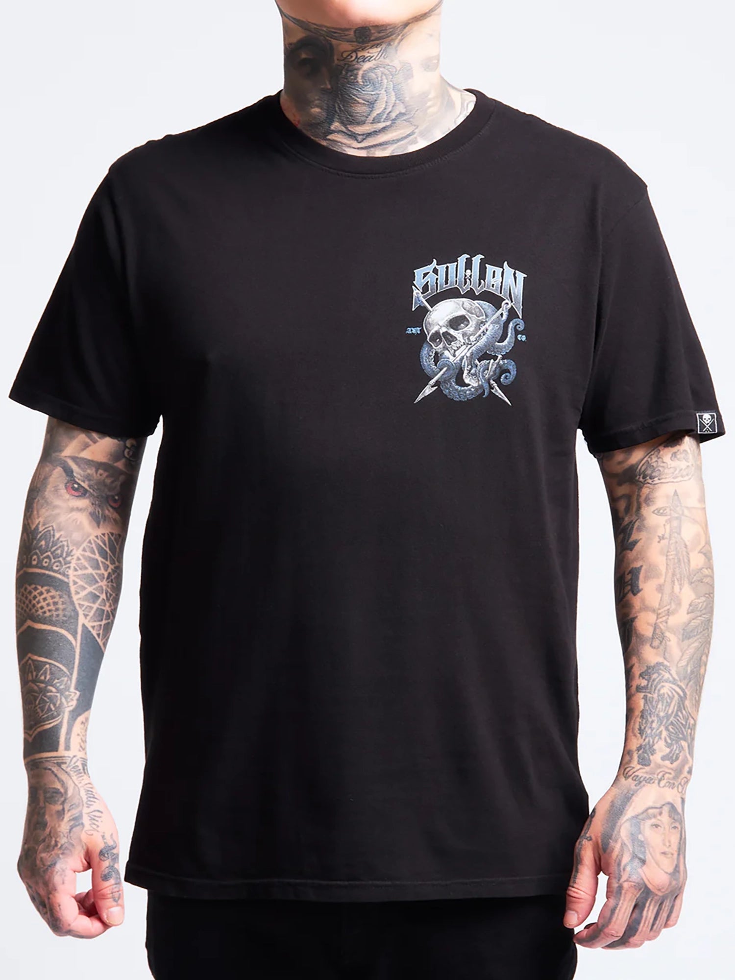 Sullen Men's Harpoon Skull Premium Graphic Tee - Jet Black by Sullen
