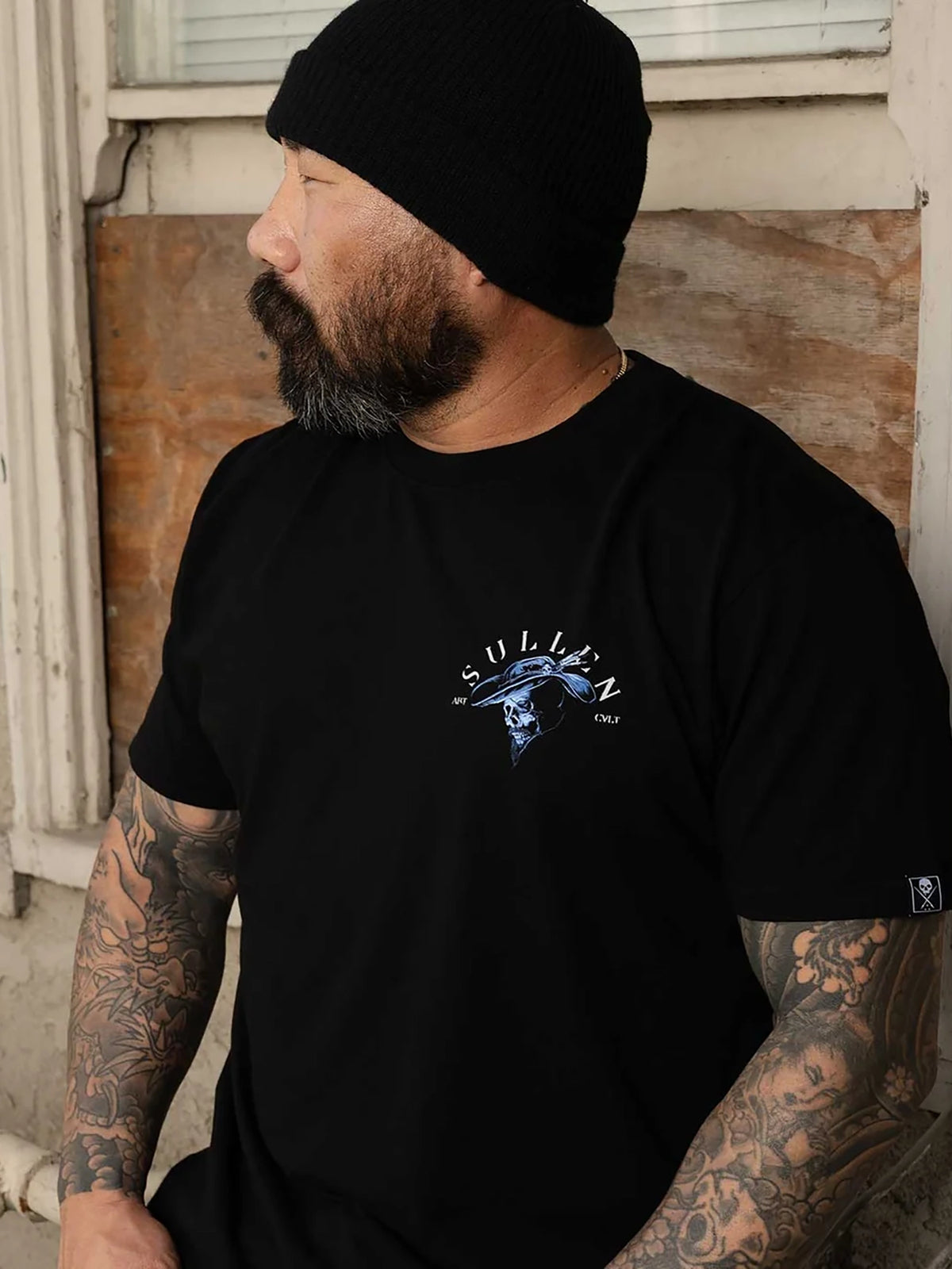 Sullen Heads or Tails Premium T-shirt, outdoor lifestyle front view