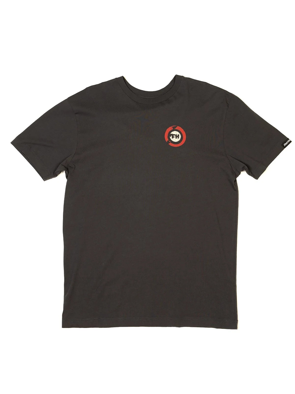 Fasthouse Men's Hyde Graphic T-shirt in Graphite Black, front flat-lay view