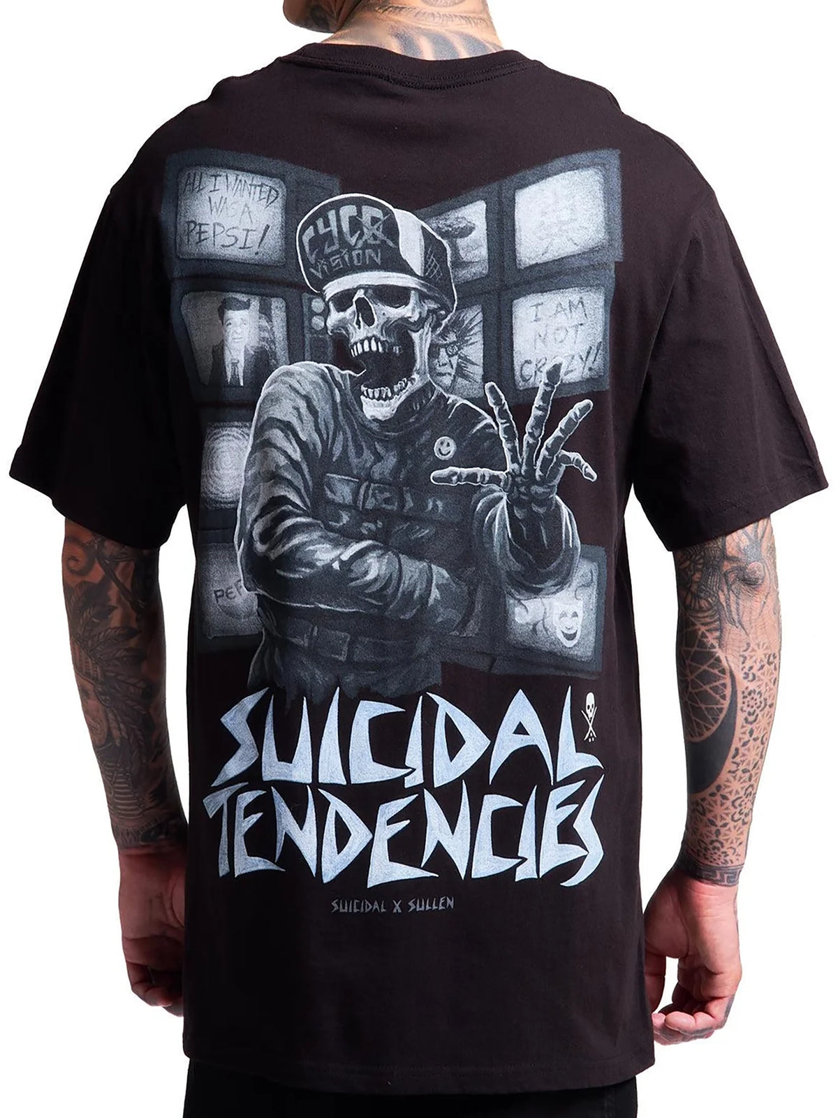 Sullen x Suicidal Tendencies Men's Institutionalized Standard Graphic T-shirt - Black