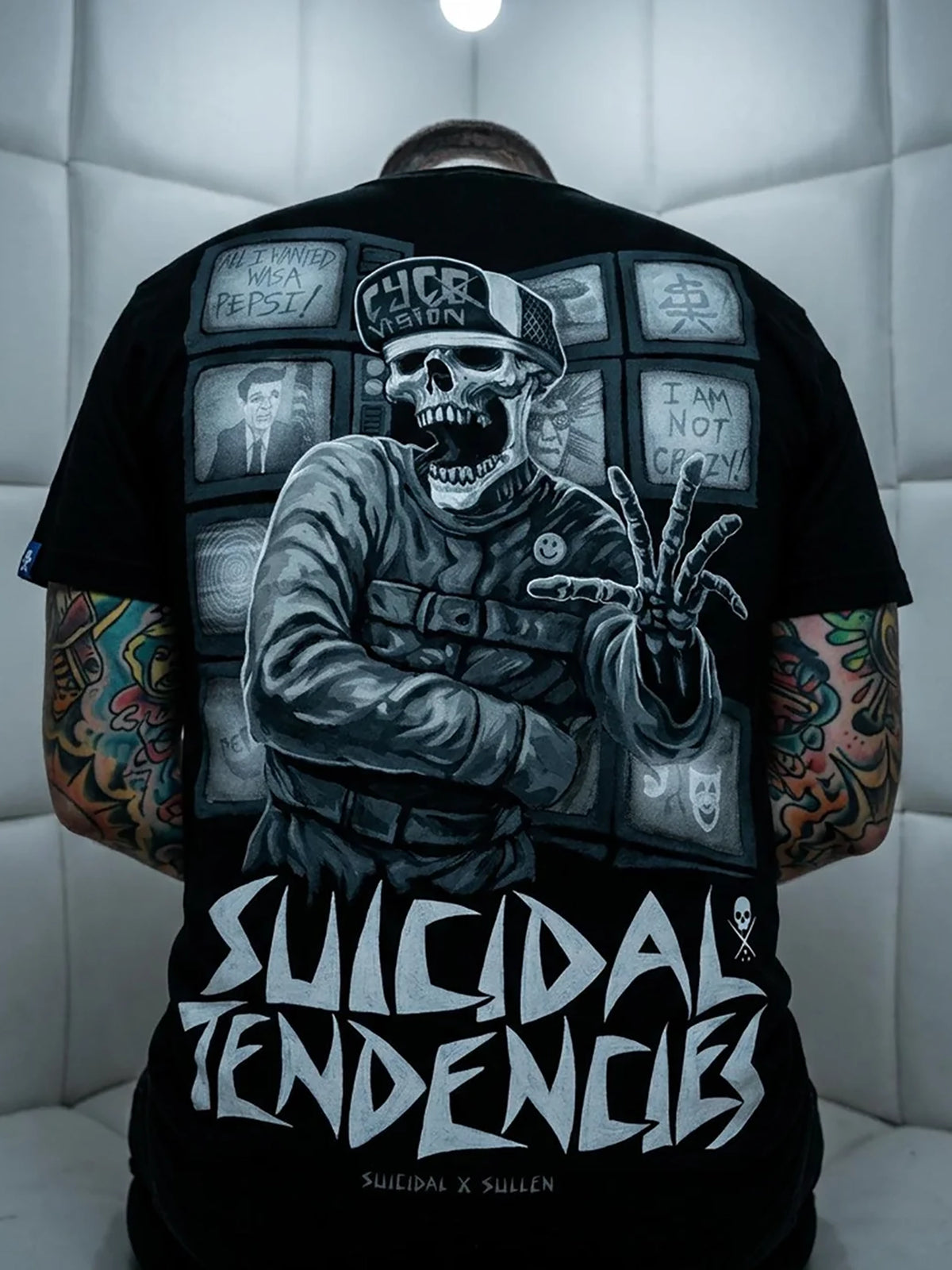 Sullen x Suicidal Tendencies Men's Institutionalized Standard Graphic T-shirt - Black