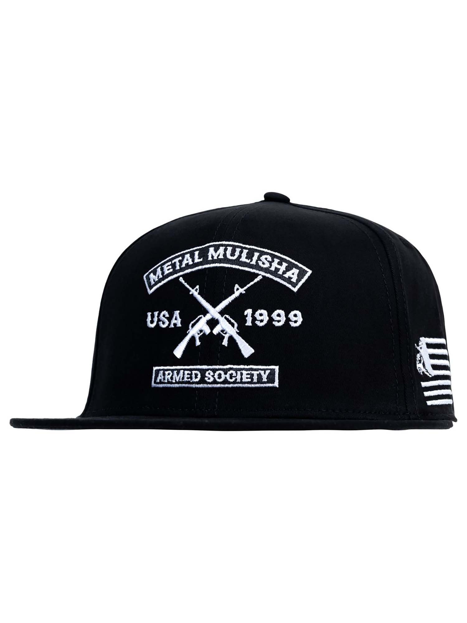 Metal Mulisha Men's Liberty Tools Flexsnap Hat - Black by Metal Mulisha