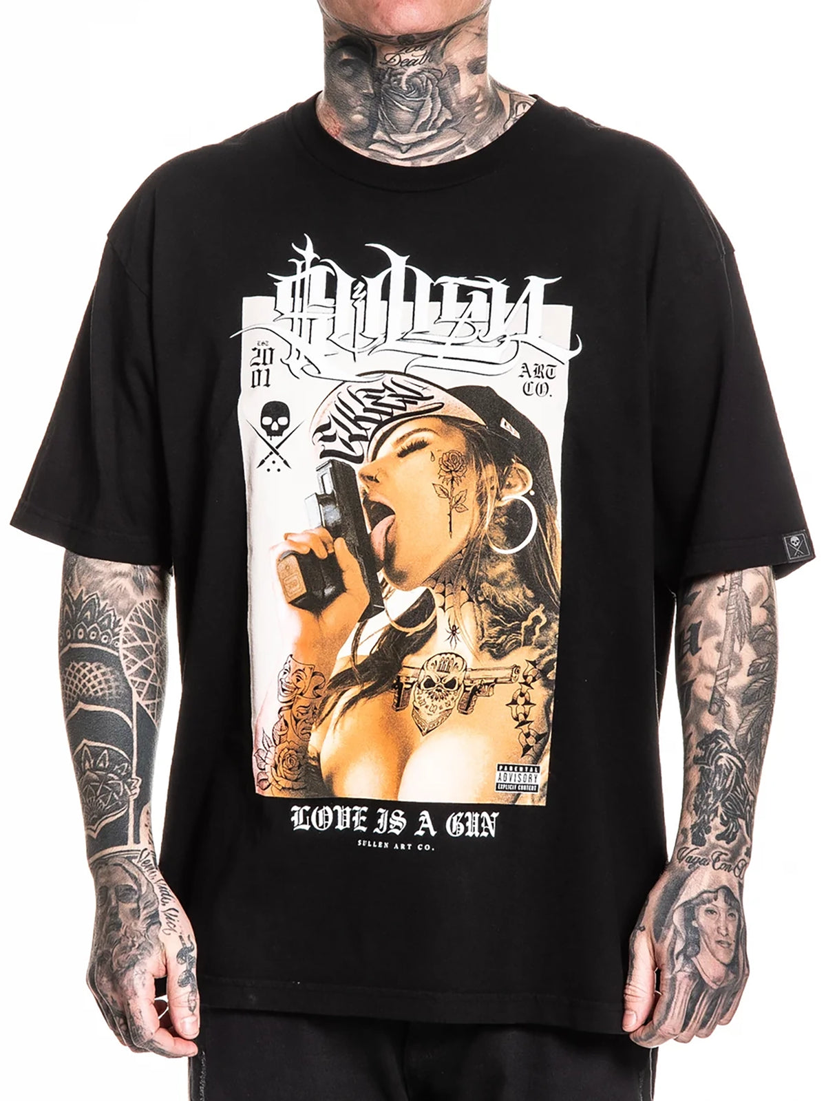 Sullen Men's Love Is “1 Ton” Relaxed Fit Graphic T-shirt - Jet Black