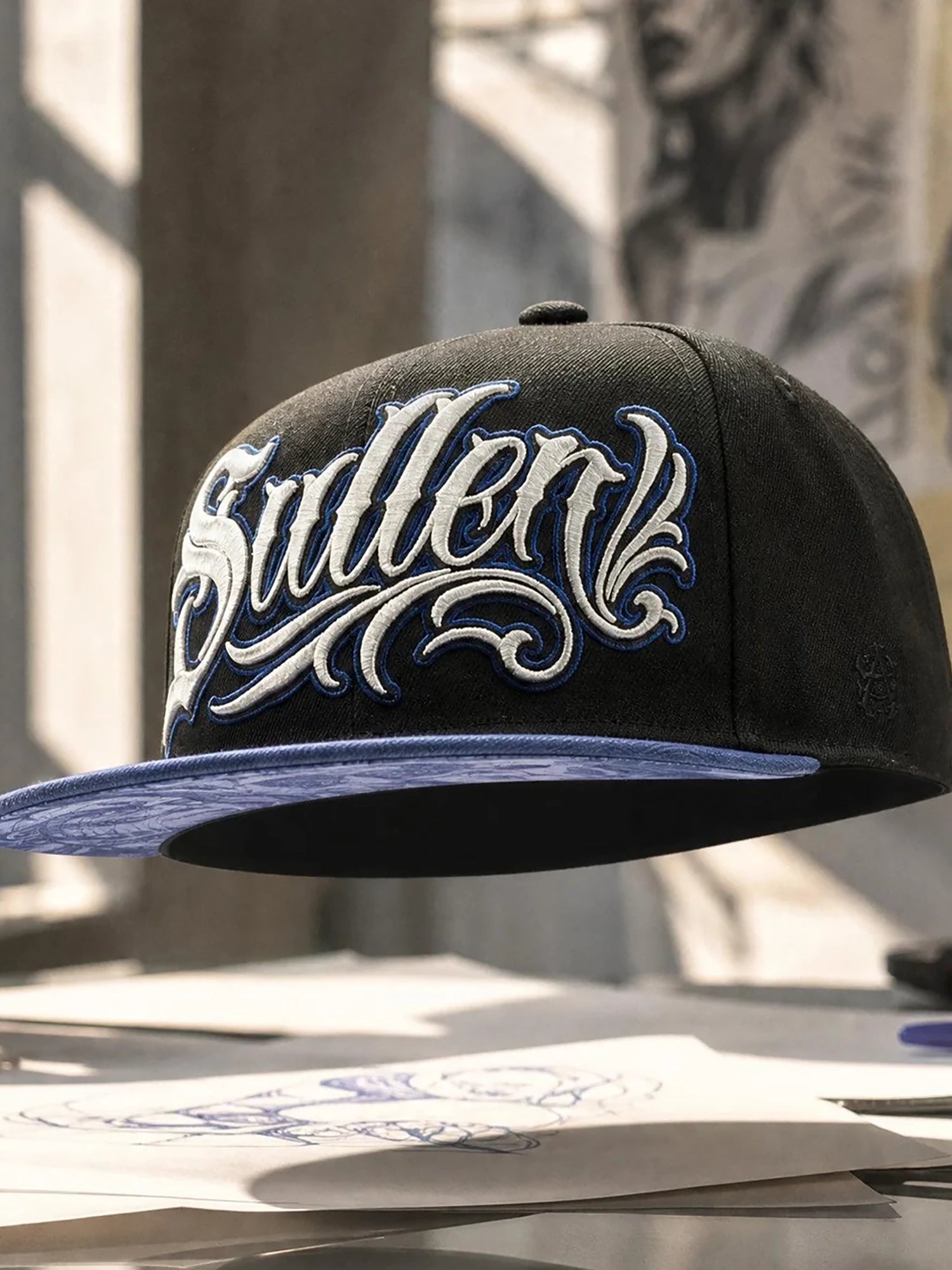 Sullen Nathan Harker Snapback Hat floating lifestyle display