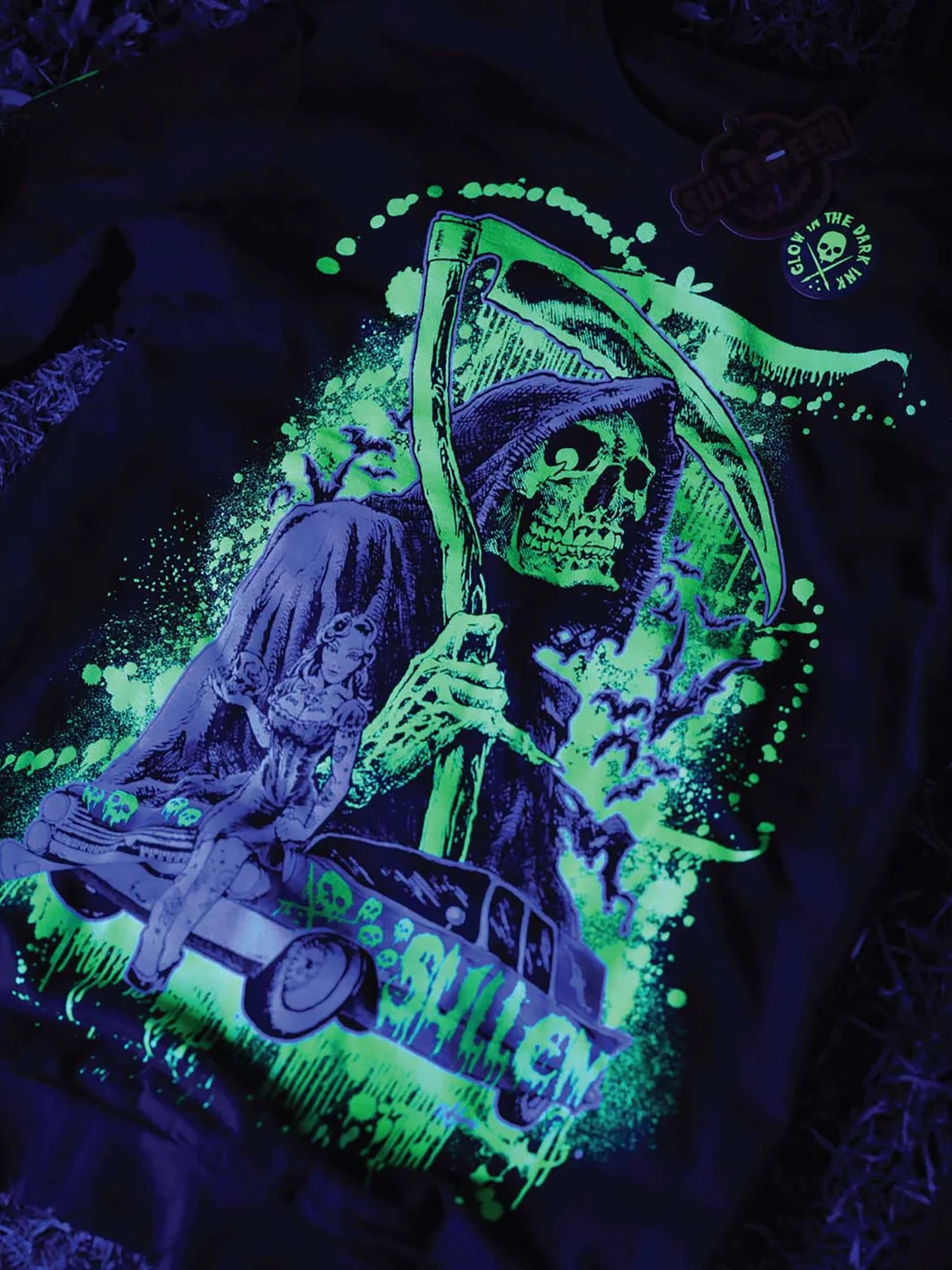 Sullen Men's Never Late Long Sleeve French Terry Glow in the Dark Premium T-shirt
