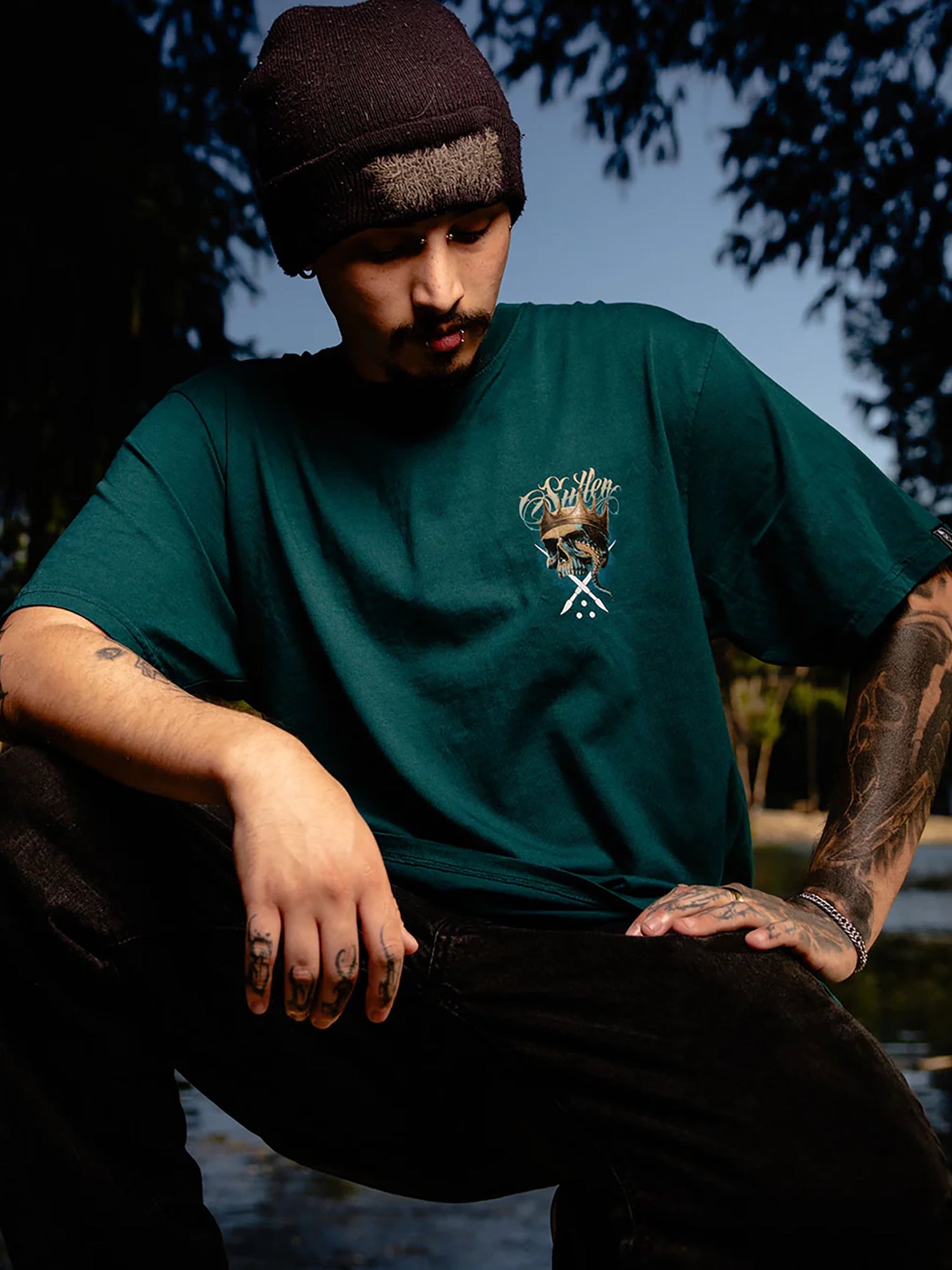 Sullen Men's Octopus King Premium Graphic T-shirt - Atlantic Deep by Sullen