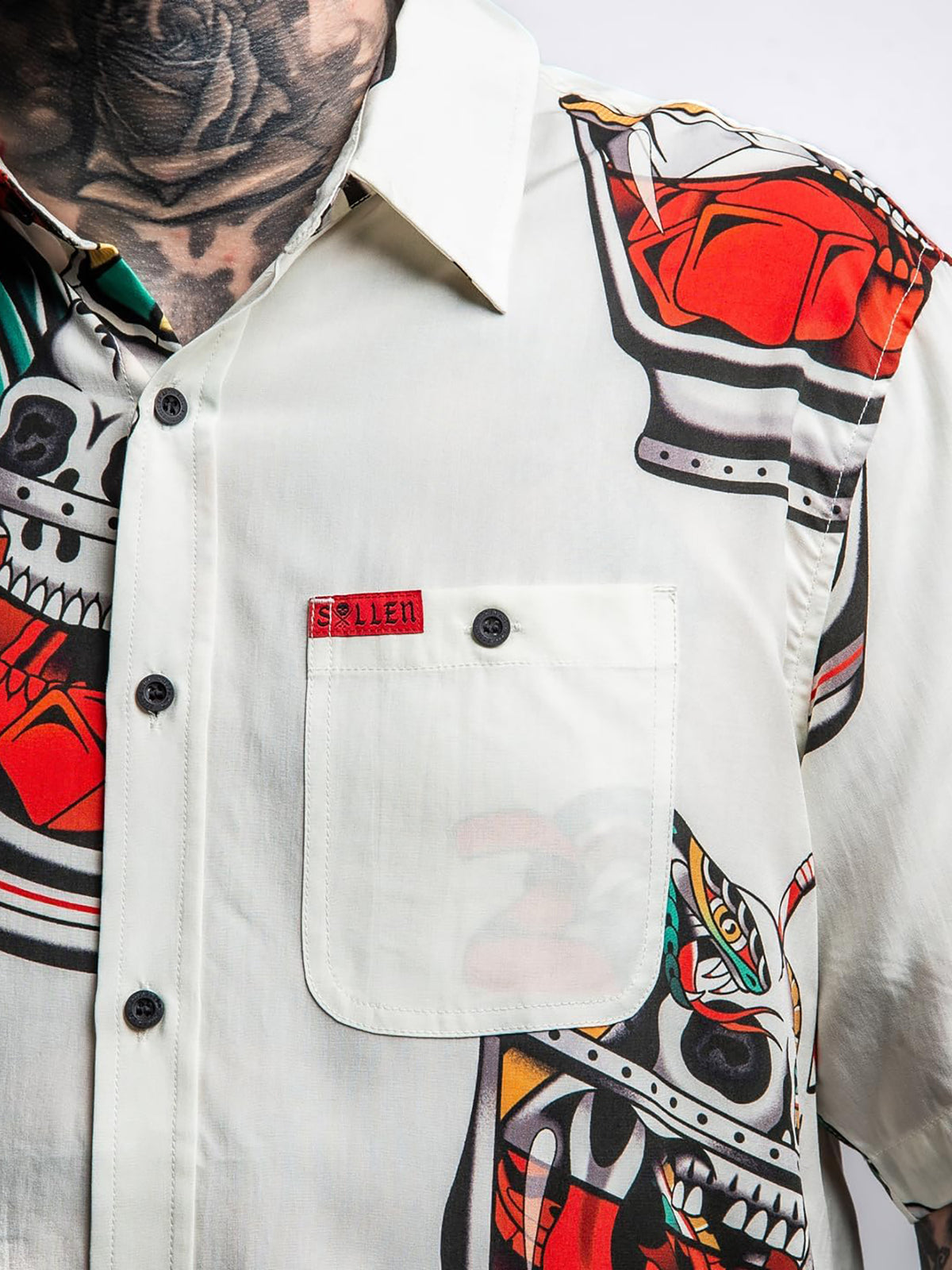 Sullen Men's On the Rocks Woven Button-Down Shirt - Antique White