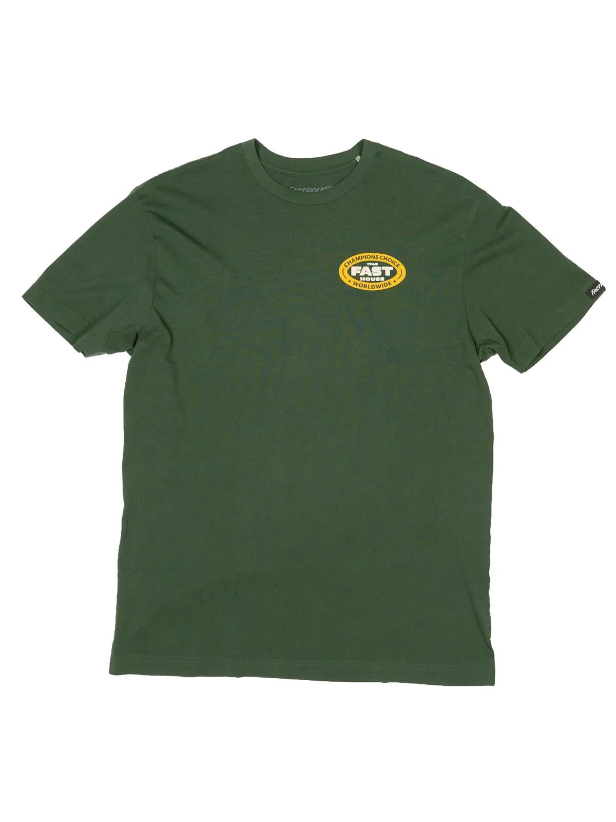 Fasthouse Men's Petrol Graphic T-shirt in Forest Green, front flat-lay view