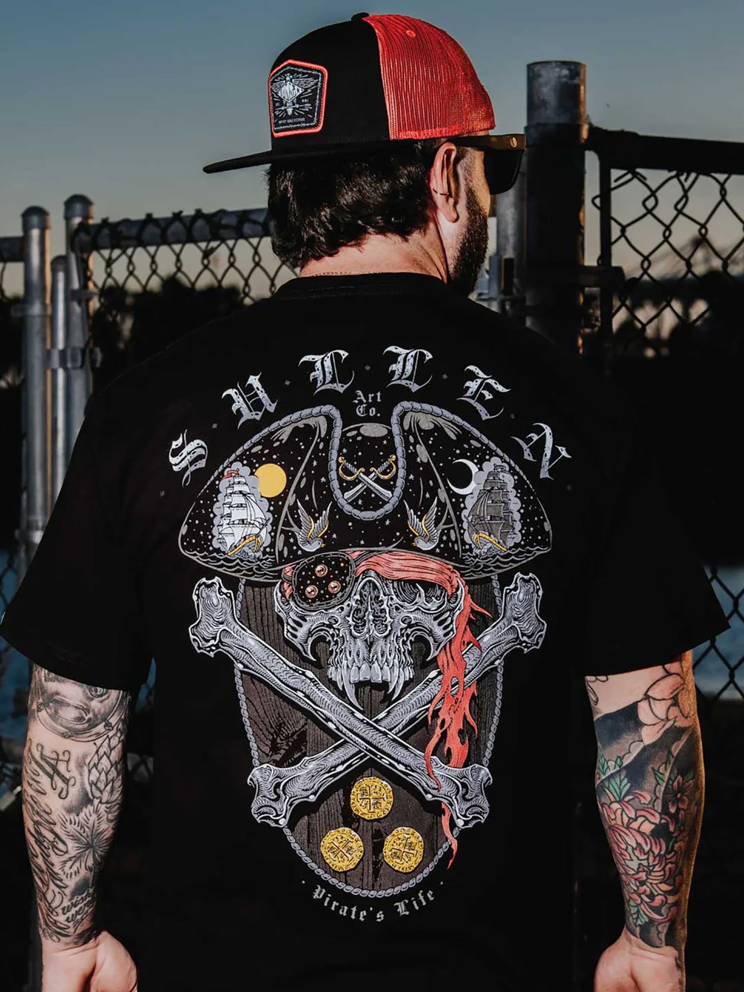 Sullen Men's Pirate Badge Standard T-shirt by Sullen
