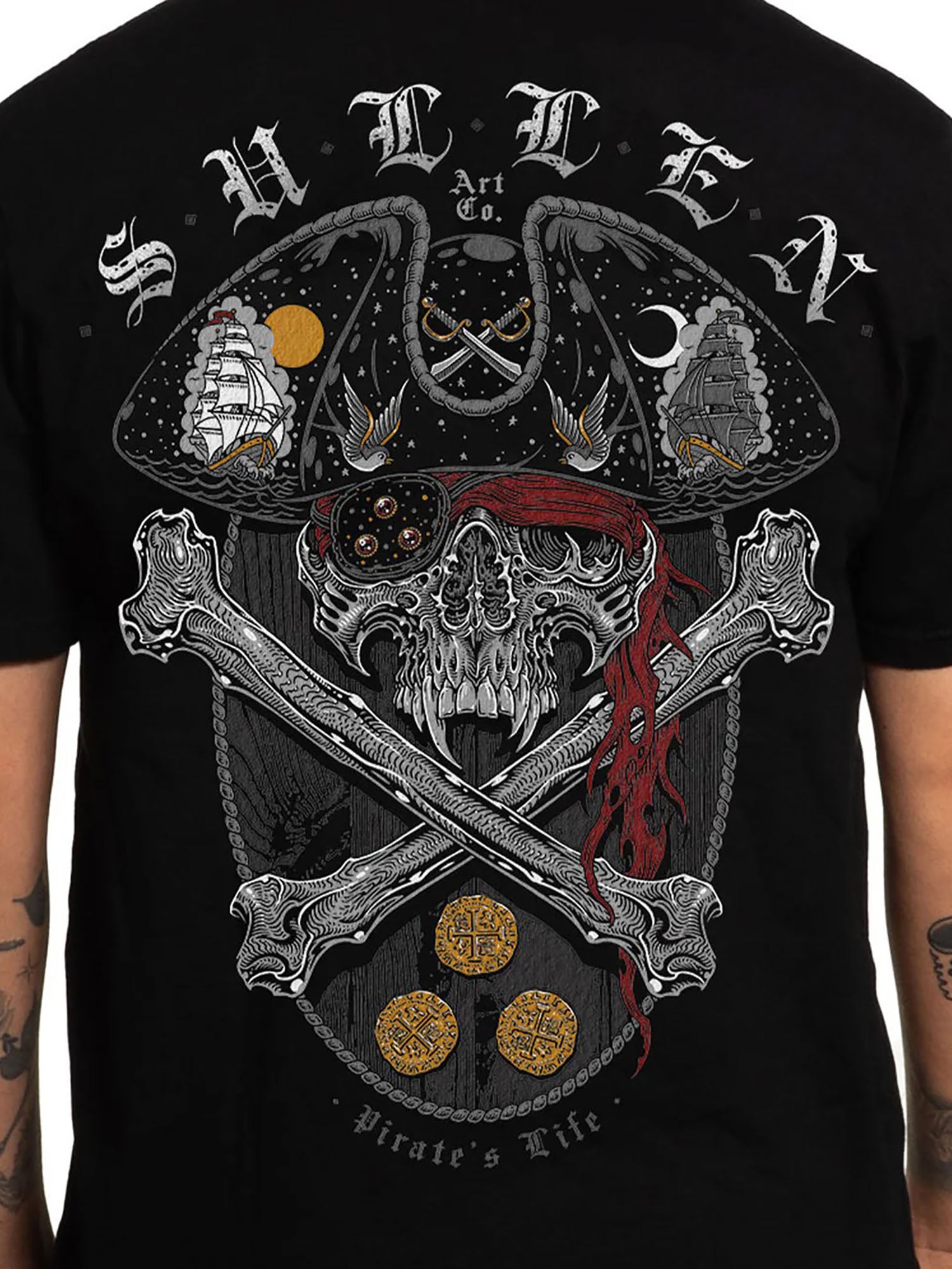 Sullen Men's Pirate Badge Standard T-shirt by Sullen