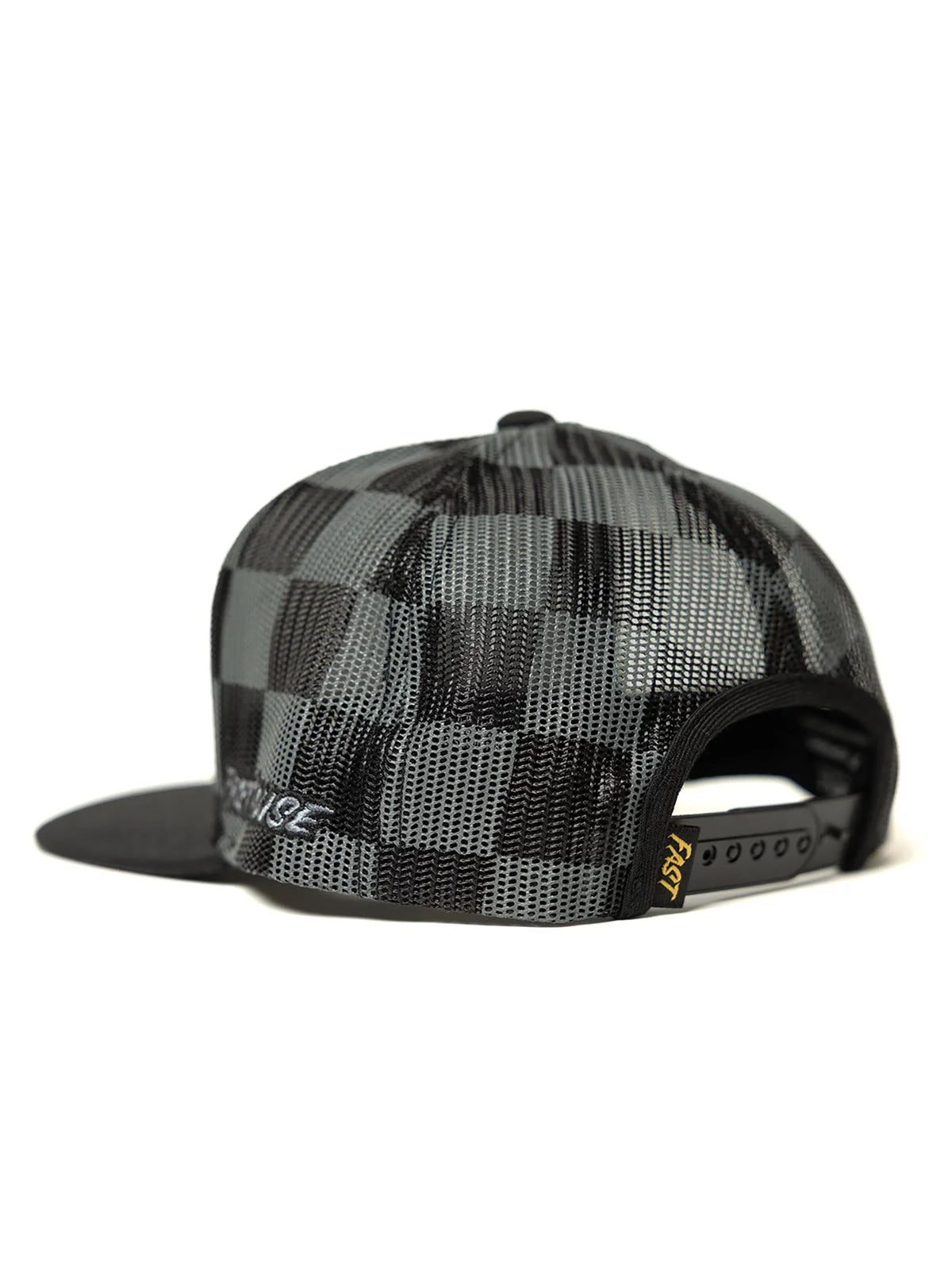 Fasthouse Men's Rapid Snapback Hat in Black, rear view with snapback closure