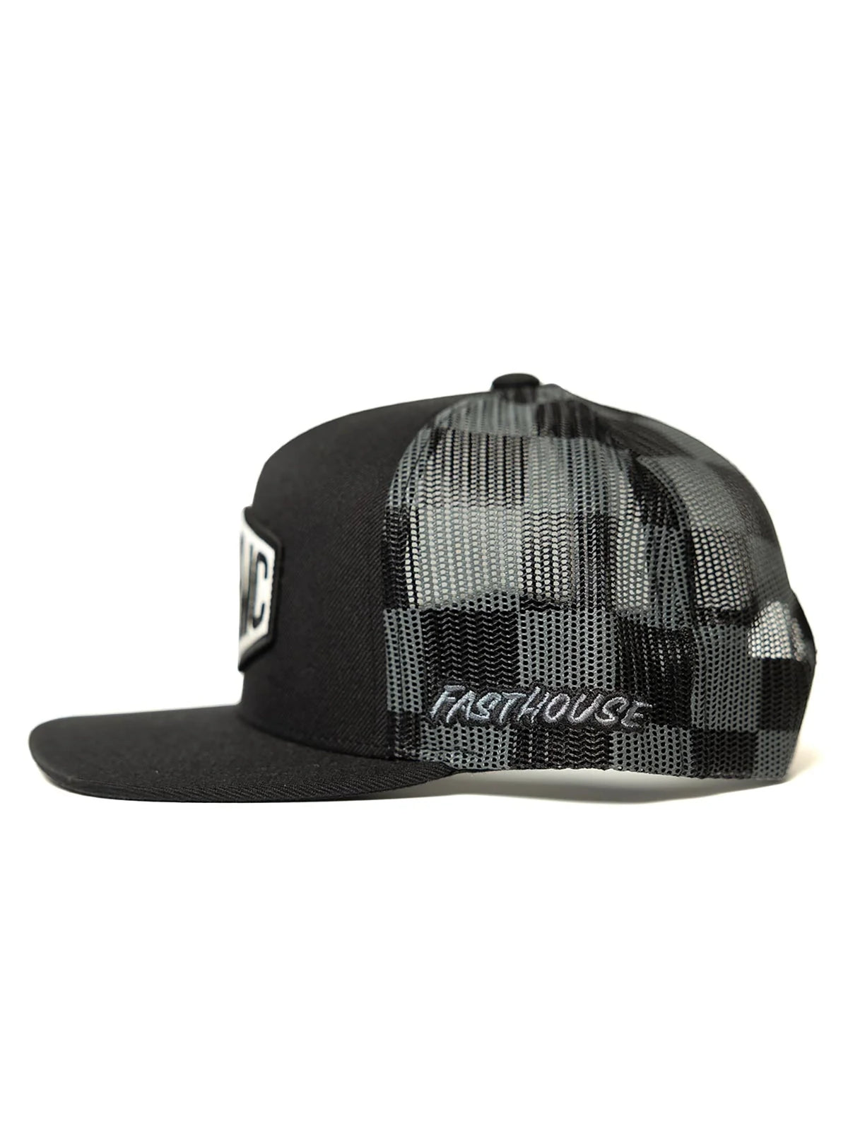 Fasthouse Men's Rapid Snapback Hat in Black, left-side view