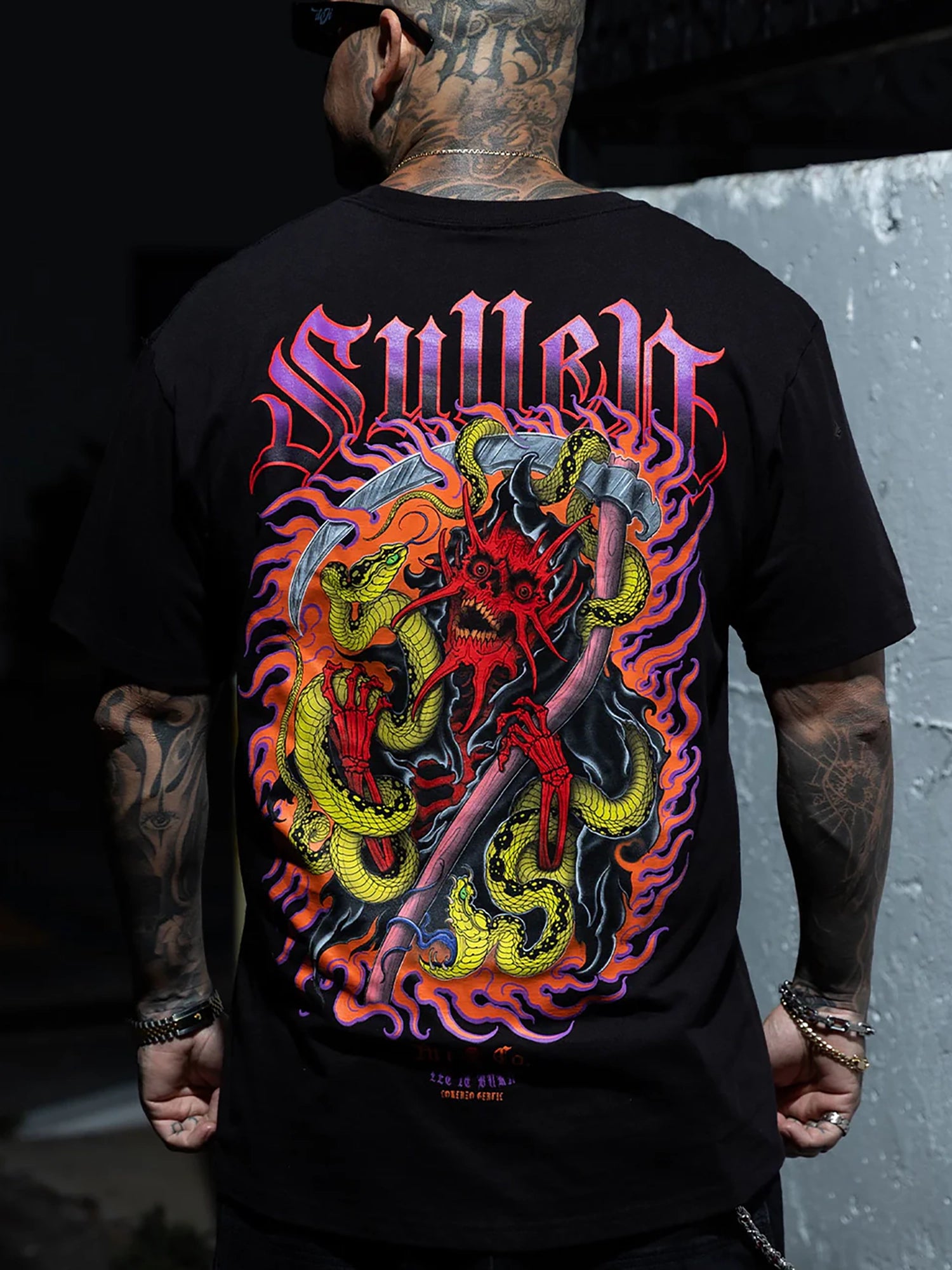 Sullen Men's Red Reaper Graphic Tee - Black by Sullen