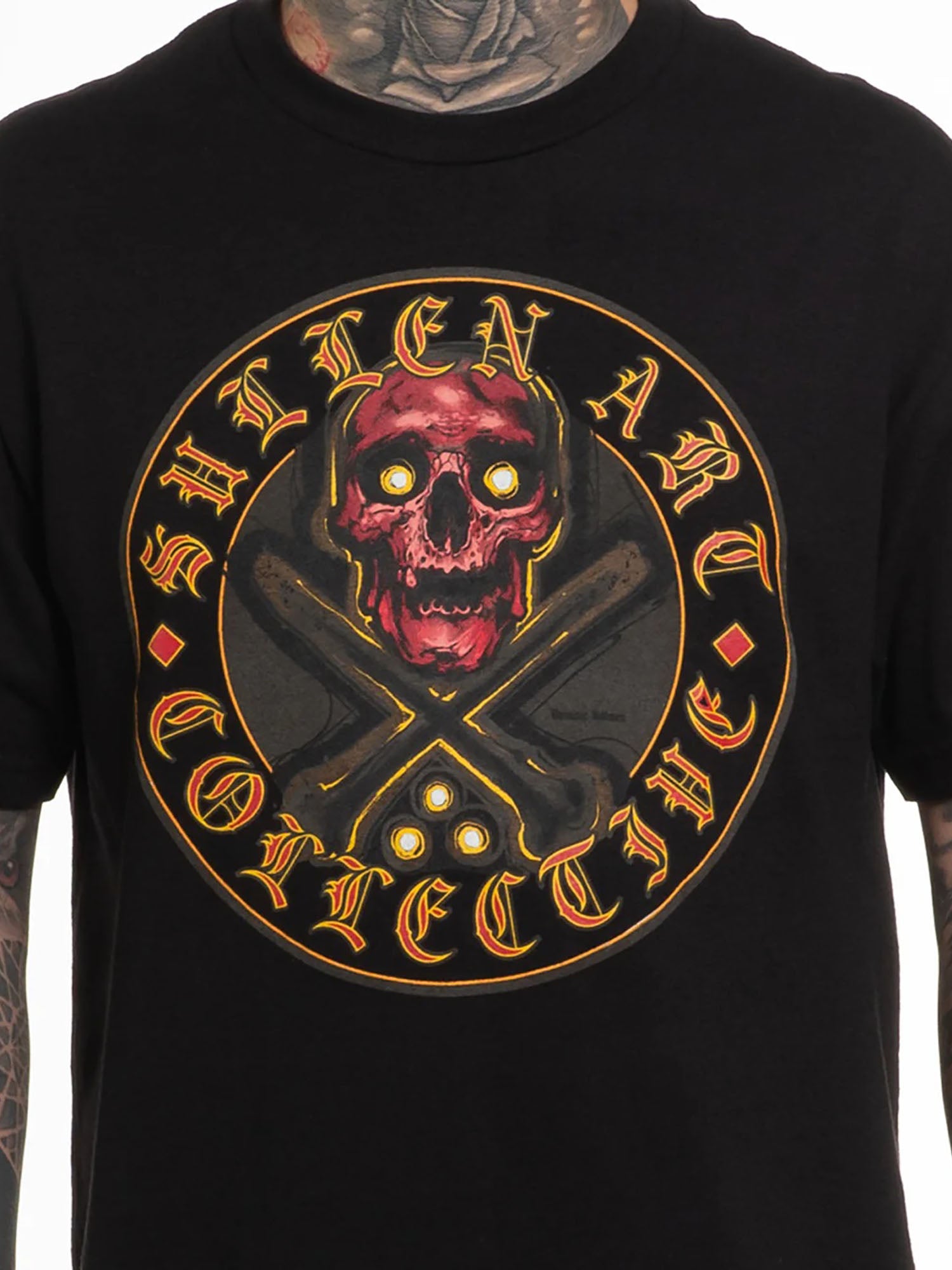 Sullen Men's Red Skull Badge Standard T-shirt