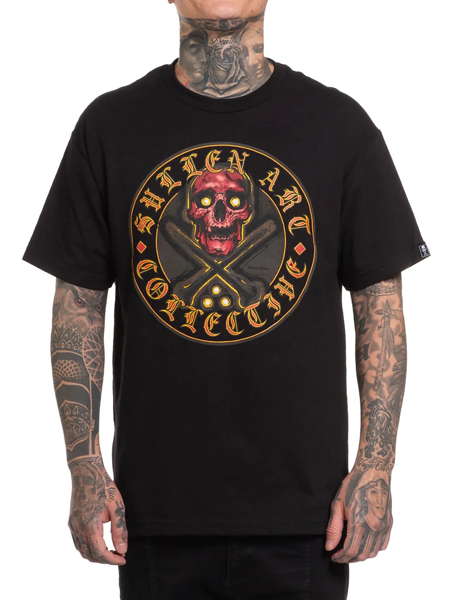 Sullen Men's Red Skull Badge Standard T-shirt