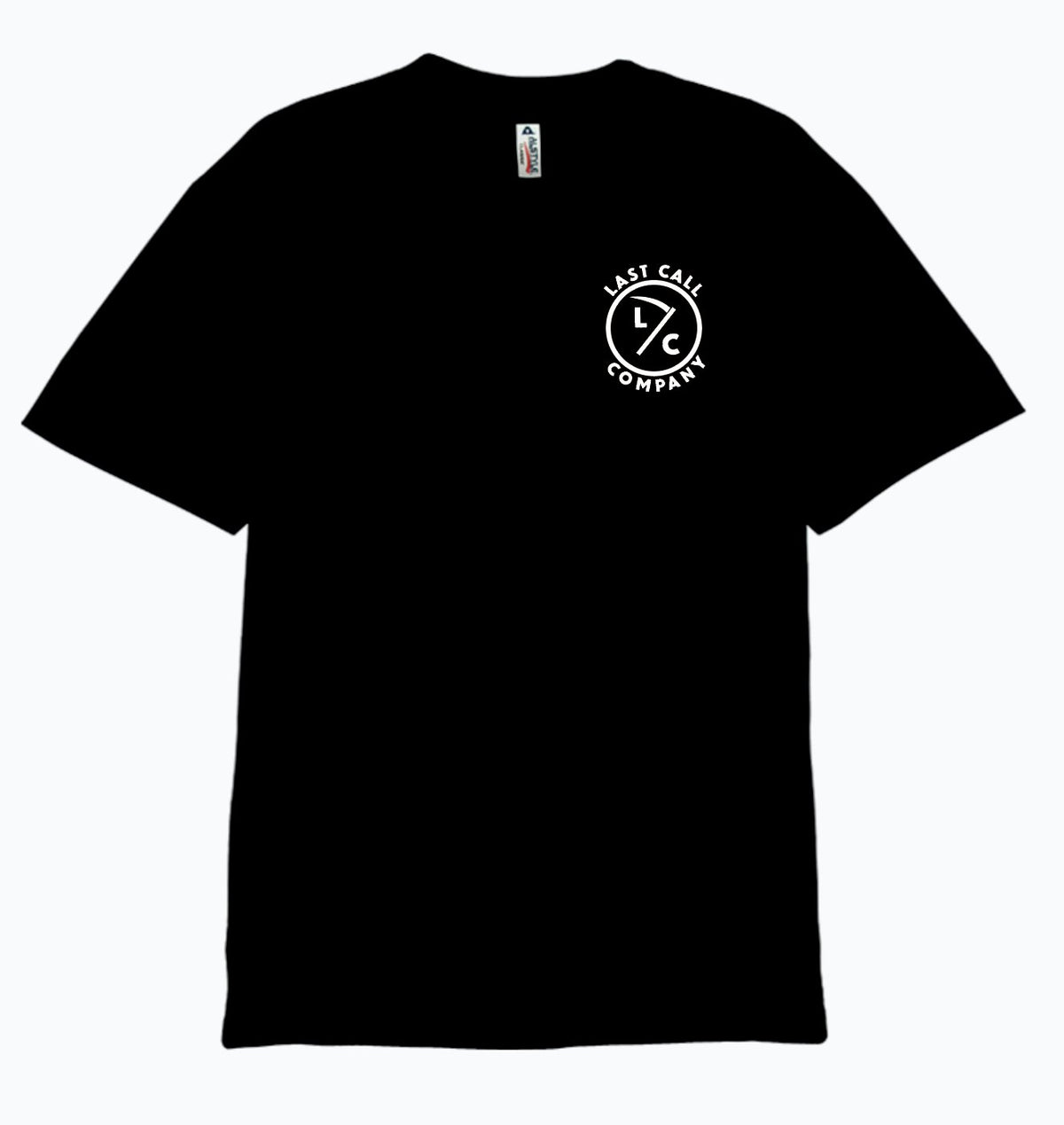 Last Call Co Remember Graphic T-shirt in Black, front view with white chest logo